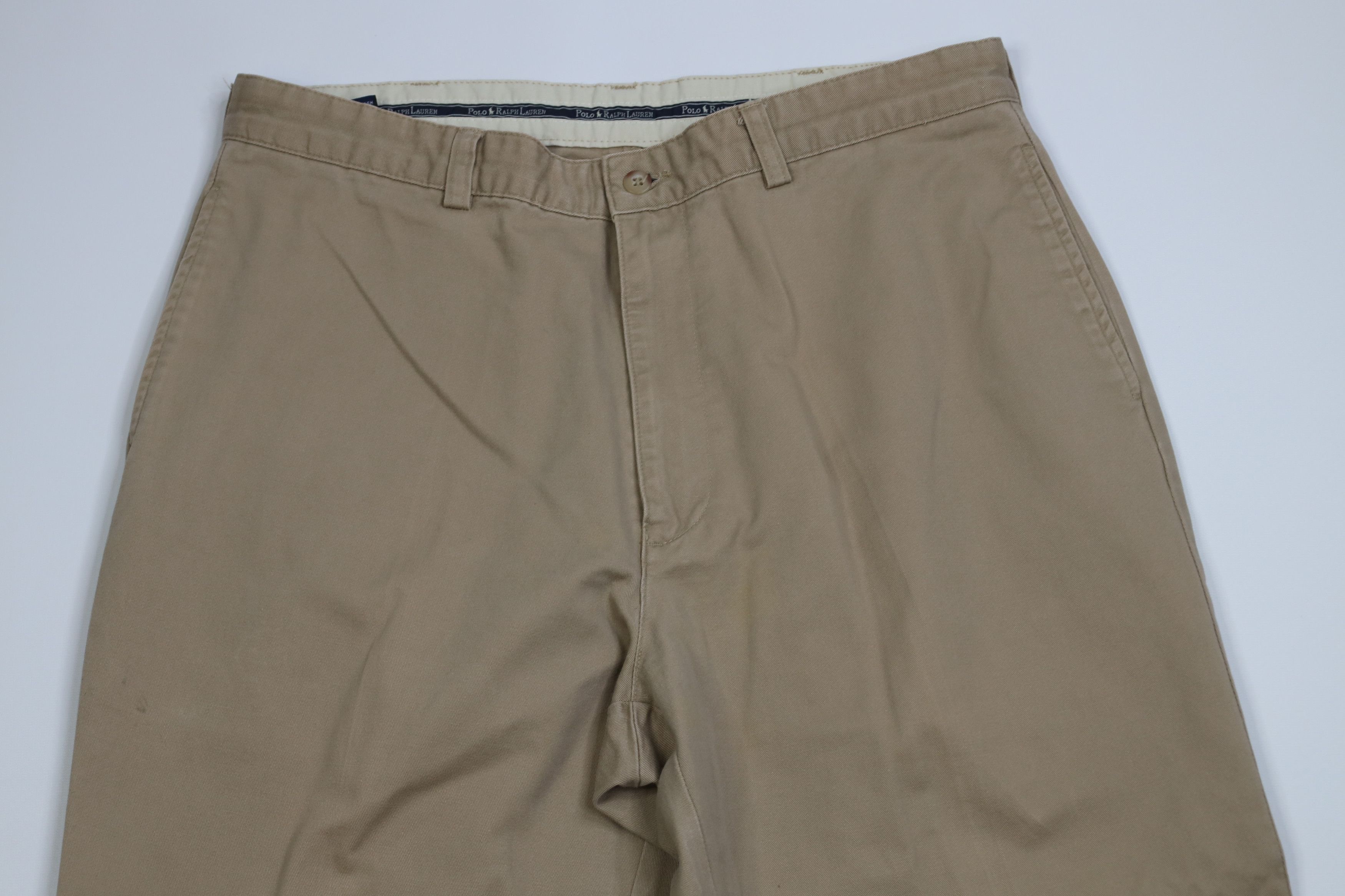Polo Ralph Lauren Vintage 90s Ralph Lauren Wide Leg Chino Pants Trousers Khaki Size US 34 / EU 50 - 2 Thumbnail