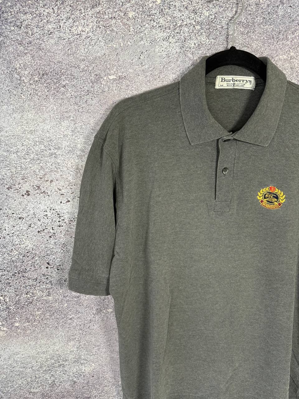 Burberry × Vintage Vintage Burberry Gray Polos Oldmoney Medium Size US M / EU 48-50 / 2 - 2 Thumbnail