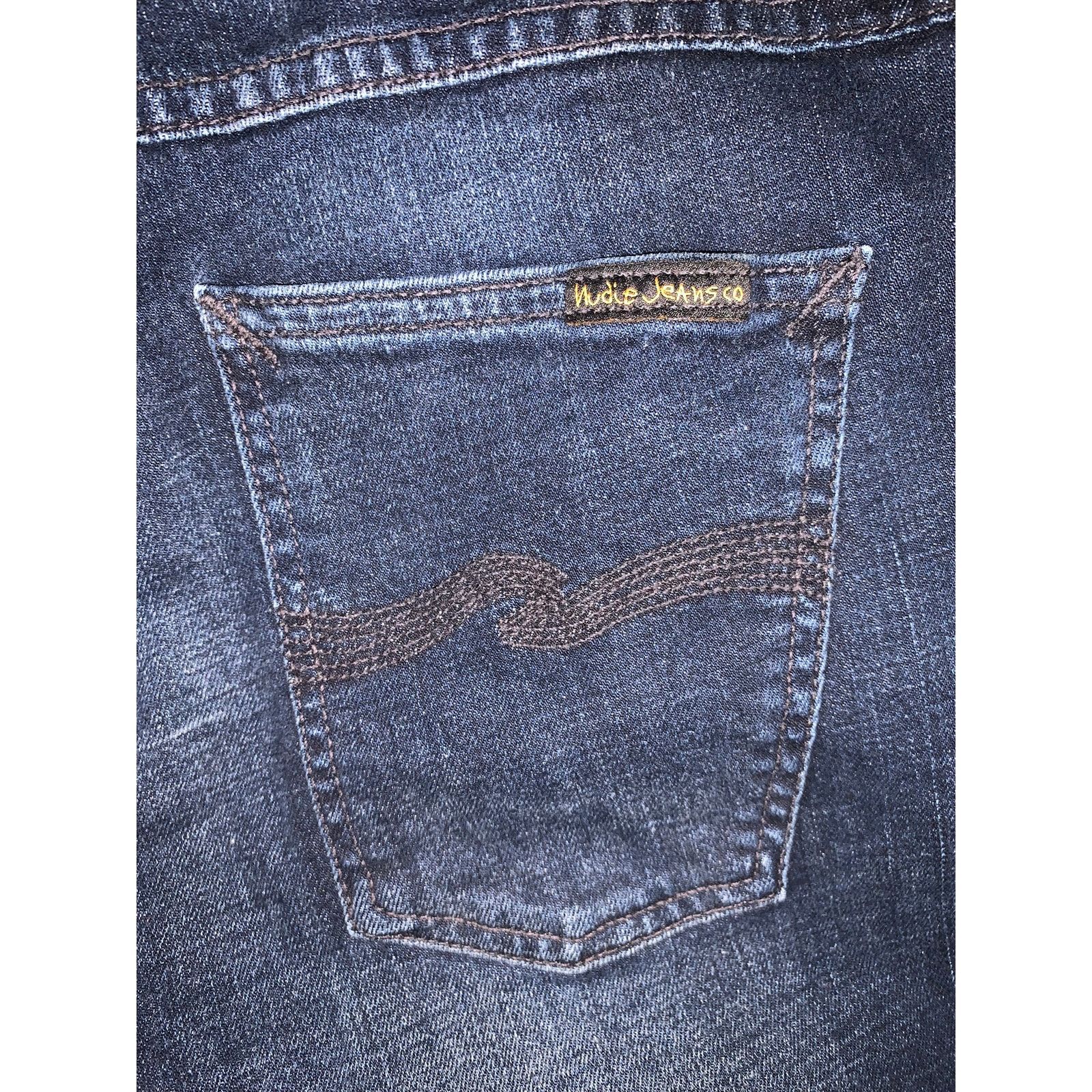 Nudie Jeans Nudie Jeans Lean Dean Dark Wash Jeans Men’s 30x34 Slim Taper Size US 30 / EU 46 - 3 Thumbnail