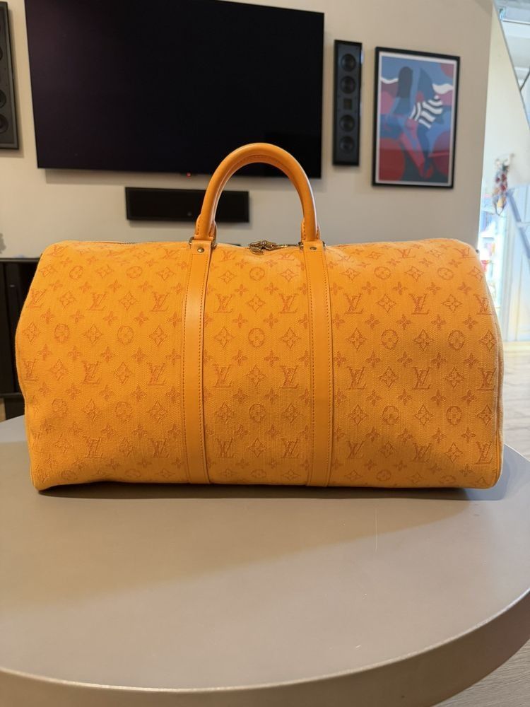 Louis Vuitton Denim Monogram Duffle Bag Keepall 50 Size ONE SIZE - 1 Thumbnail