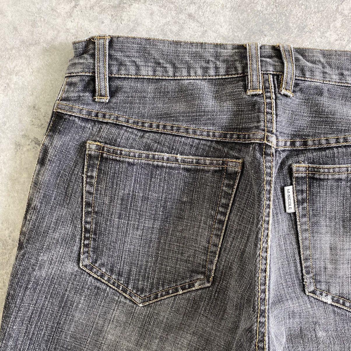 Other Monsieur Nicole Washed Grey Flared Denim Jeans Size US 30 / EU 46 - 20 Thumbnail