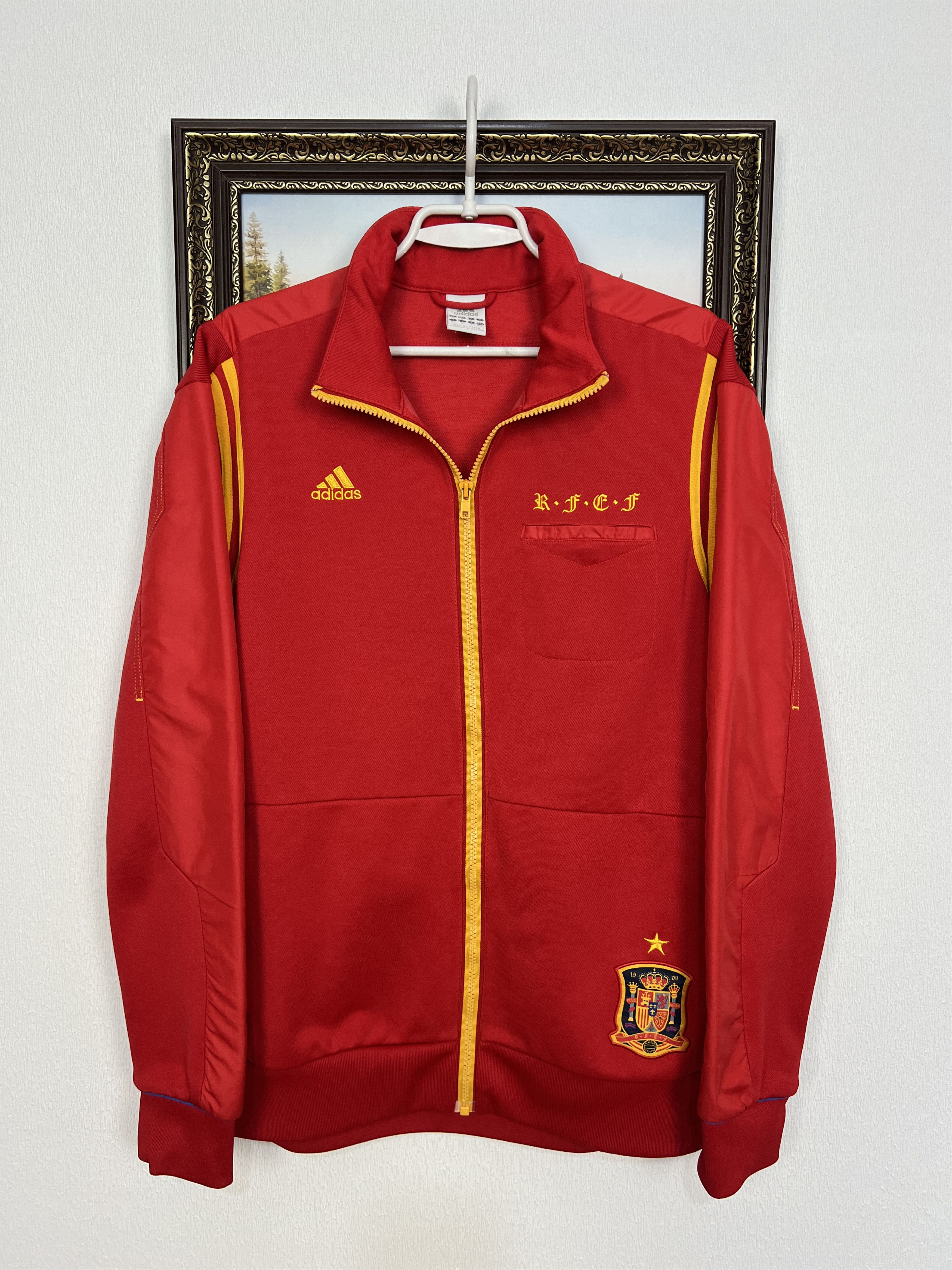 Vintage Originals Spain Football Jacket Soccer Track Top