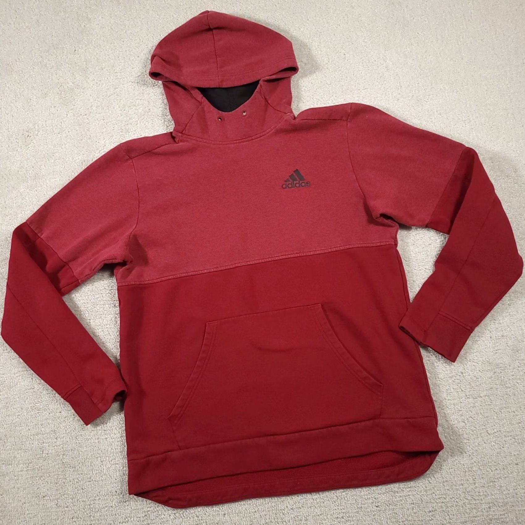 Adidas Adidas Hoodie Athletic Fleece Women's M Colorblock Maroon Kangaroo Pocket Size M / US 6-8 / IT 42-44 - 2 Thumbnail