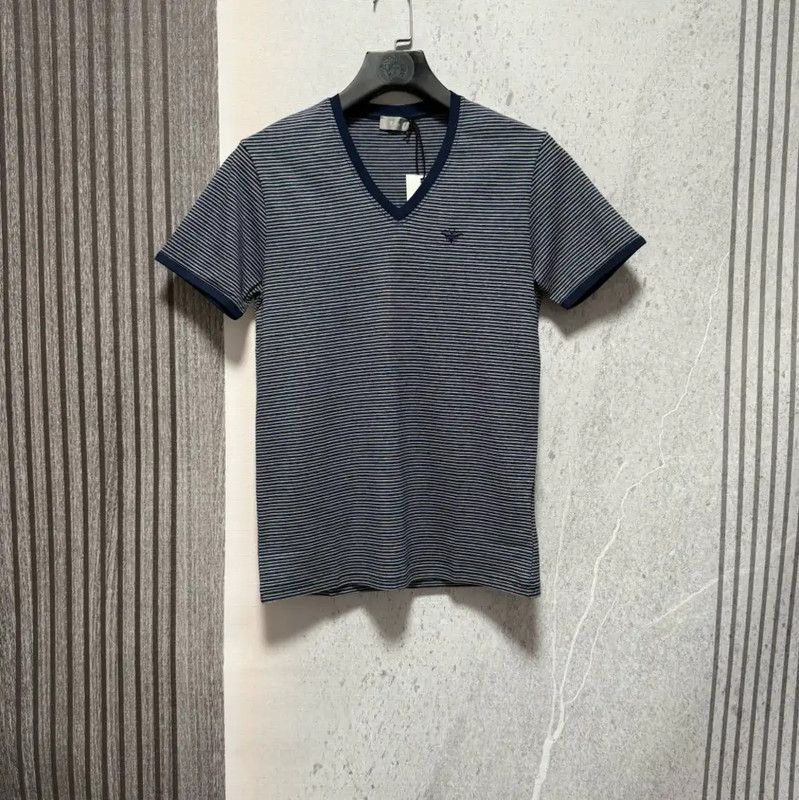 Dior Dior Men's Cotton Logo T-Shirt in Navy 0089 Size US S / EU 44-46 / 1 - 1 Thumbnail