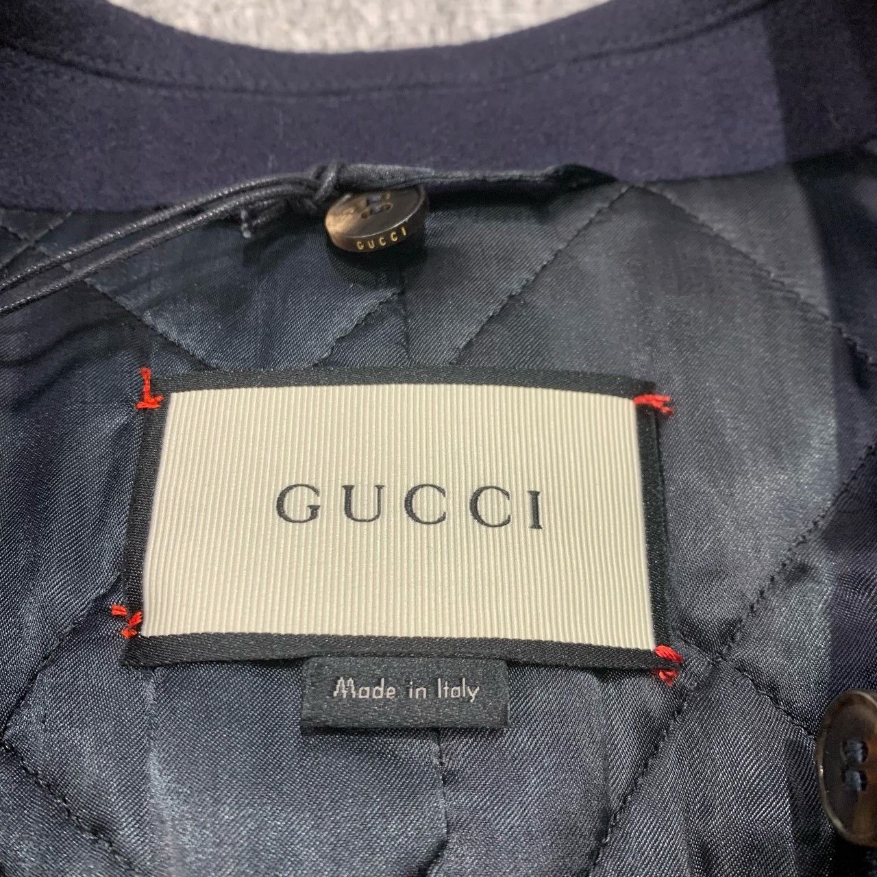 Gucci Gucci navy blue double-breasted wool cotton coat 2501-Nexta Size US S / EU 44-46 / 1 - 4 Thumbnail