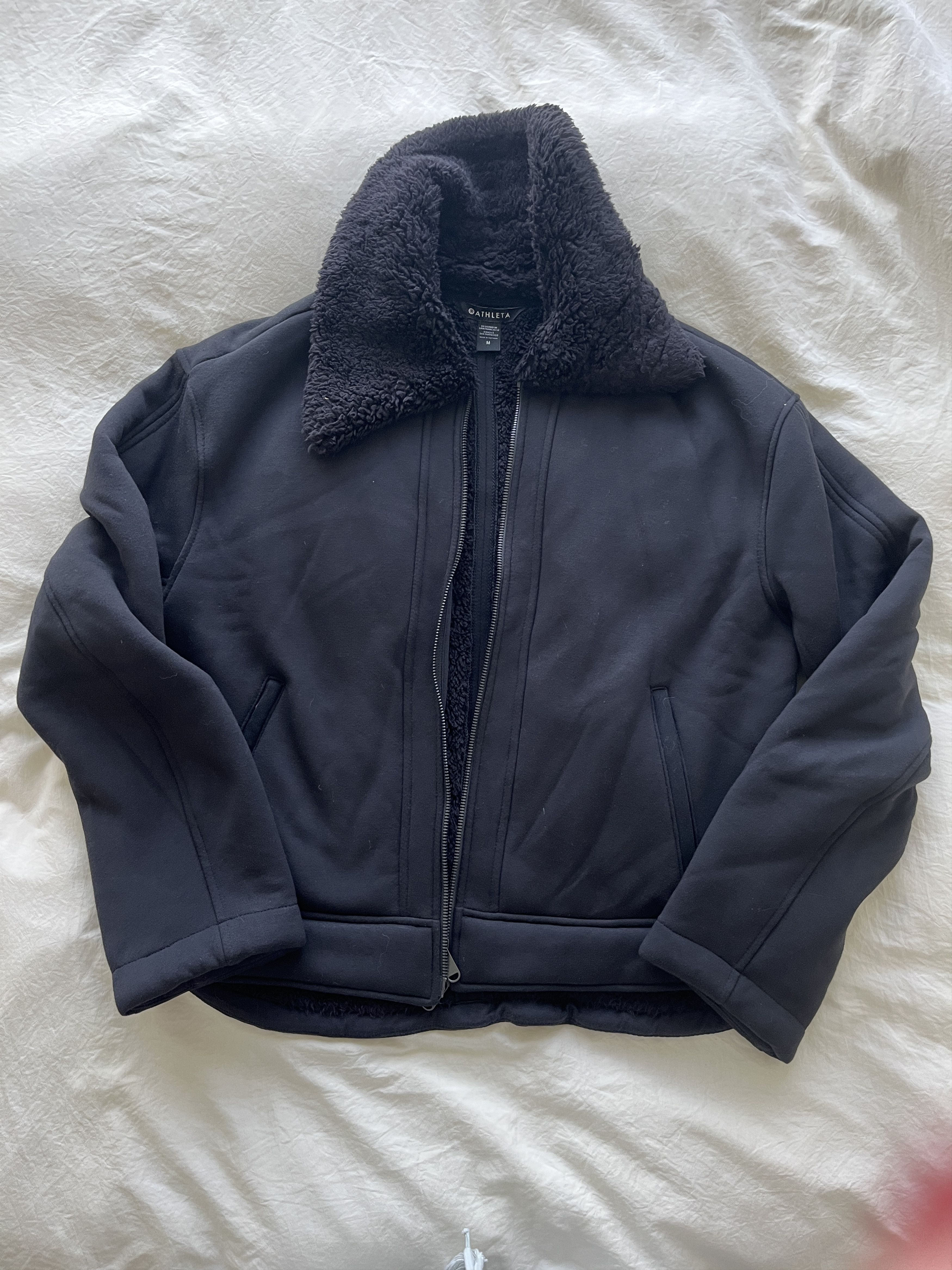 image of Athleta | Westbound Sherpa Jacket in Black, Women's (Size Medium)