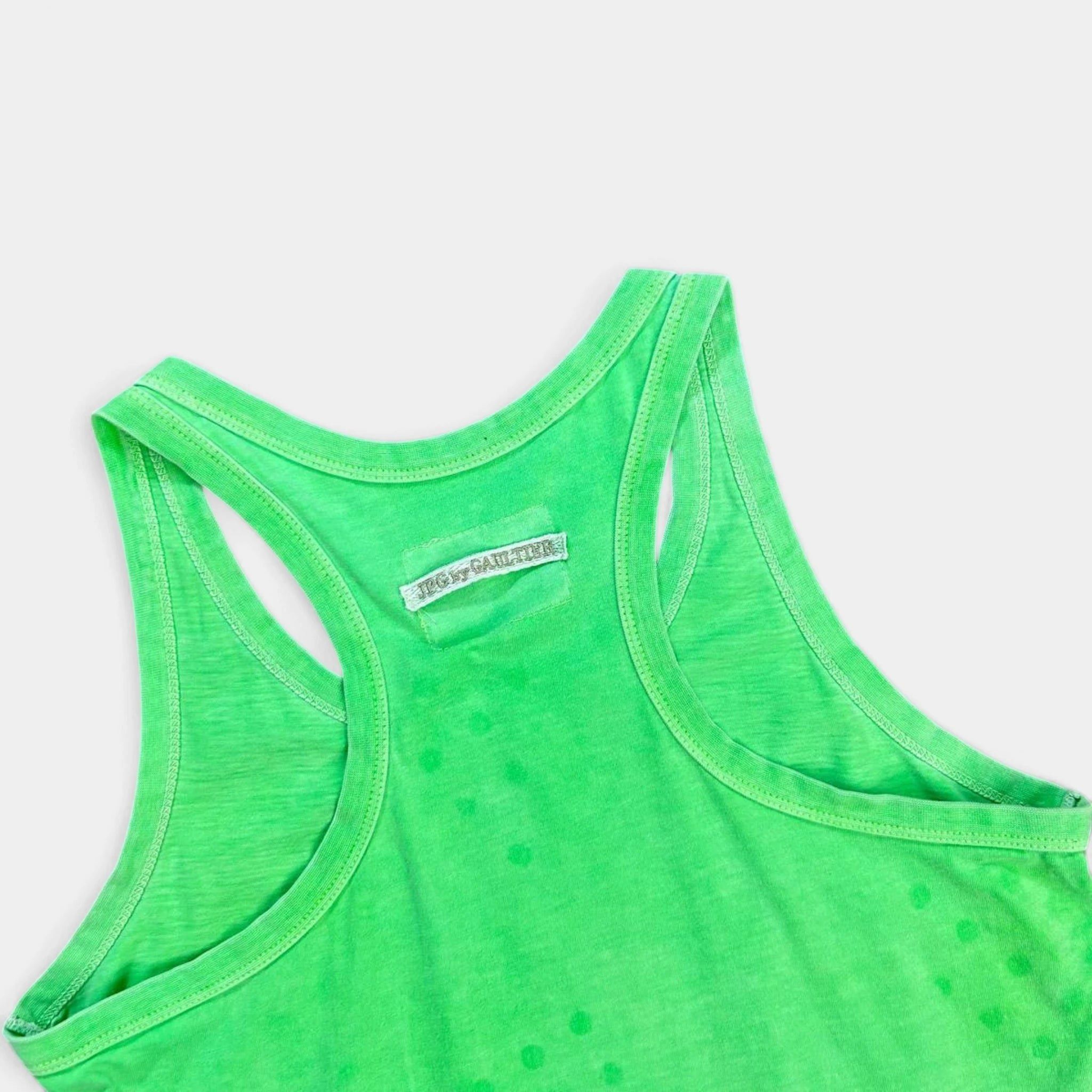 Jean Paul Gaultier Jean Paul Gaultier Vintage Graphic Green Tanktop Size US S / EU 44-46 / 1 - 7 Thumbnail