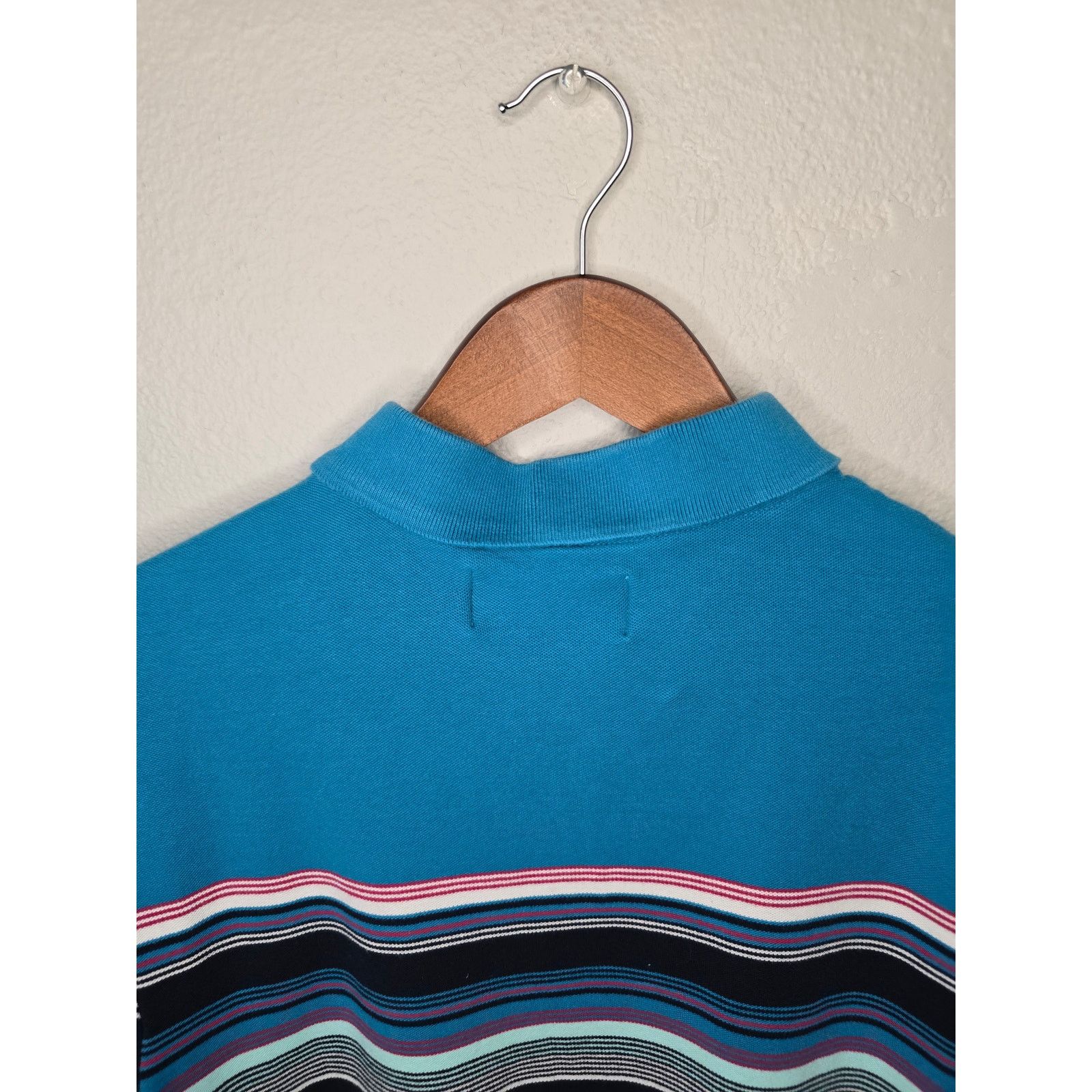 Original Penguin Penguin Polo Youth L Blue Striped Multicolor Collared Shirt Size L / US 10 / IT 46 - 7 Thumbnail