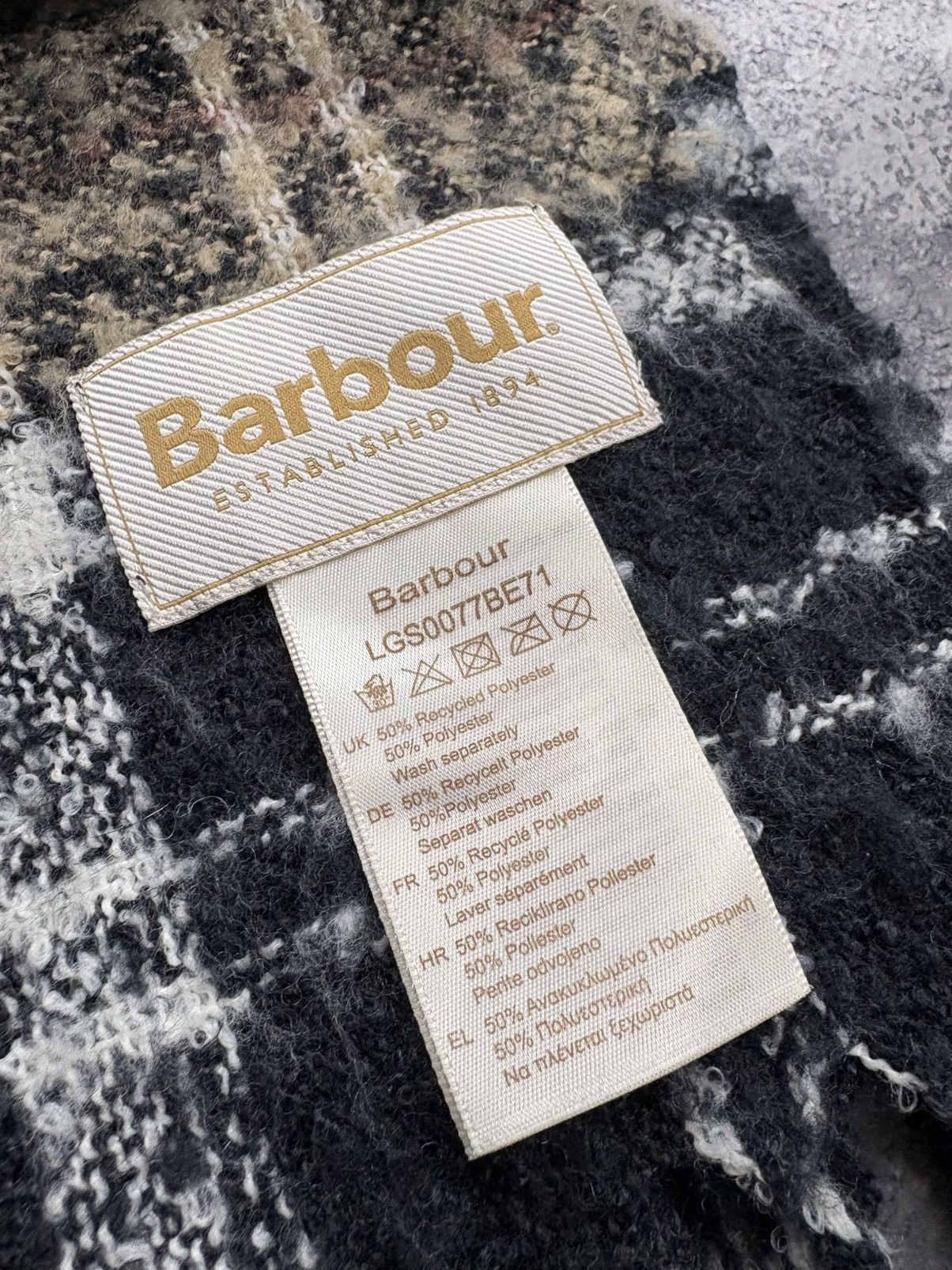 Barbour BARBOUR Hype Checkered Polyester Scarf Rare Streetwear Y2k Size ONE SIZE - 4 Thumbnail