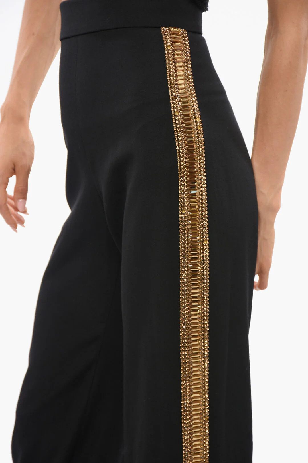 Balmain og1mm0326 High-Waisted Wool Pant in Black Size 38" / US 16 / IT 52 - 3 Thumbnail