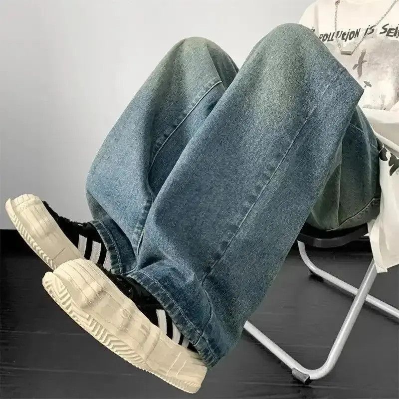 Japanese Brand Straight Denim Pants Harajuku Size US 34 / EU 50 - 2 Thumbnail
