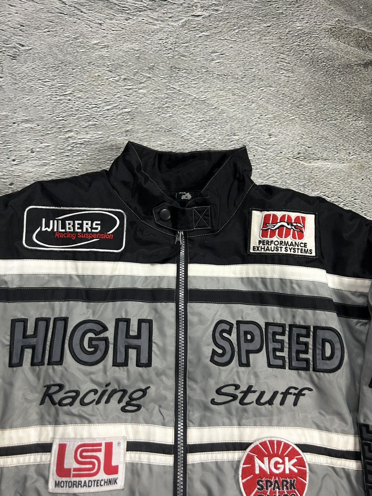 Vintage High Speed Racing Jacket vintage bomber jacket grey Size US S / EU 44-46 / 1 - 3 Thumbnail