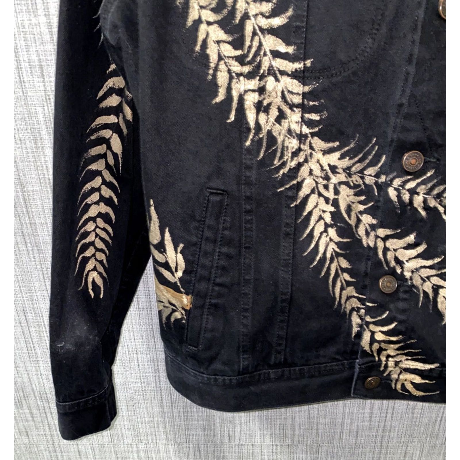 Lee Lee Jacket Button Front L Mens Black Lion Textured Size L Size L / US 10 / IT 46 - 5 Thumbnail