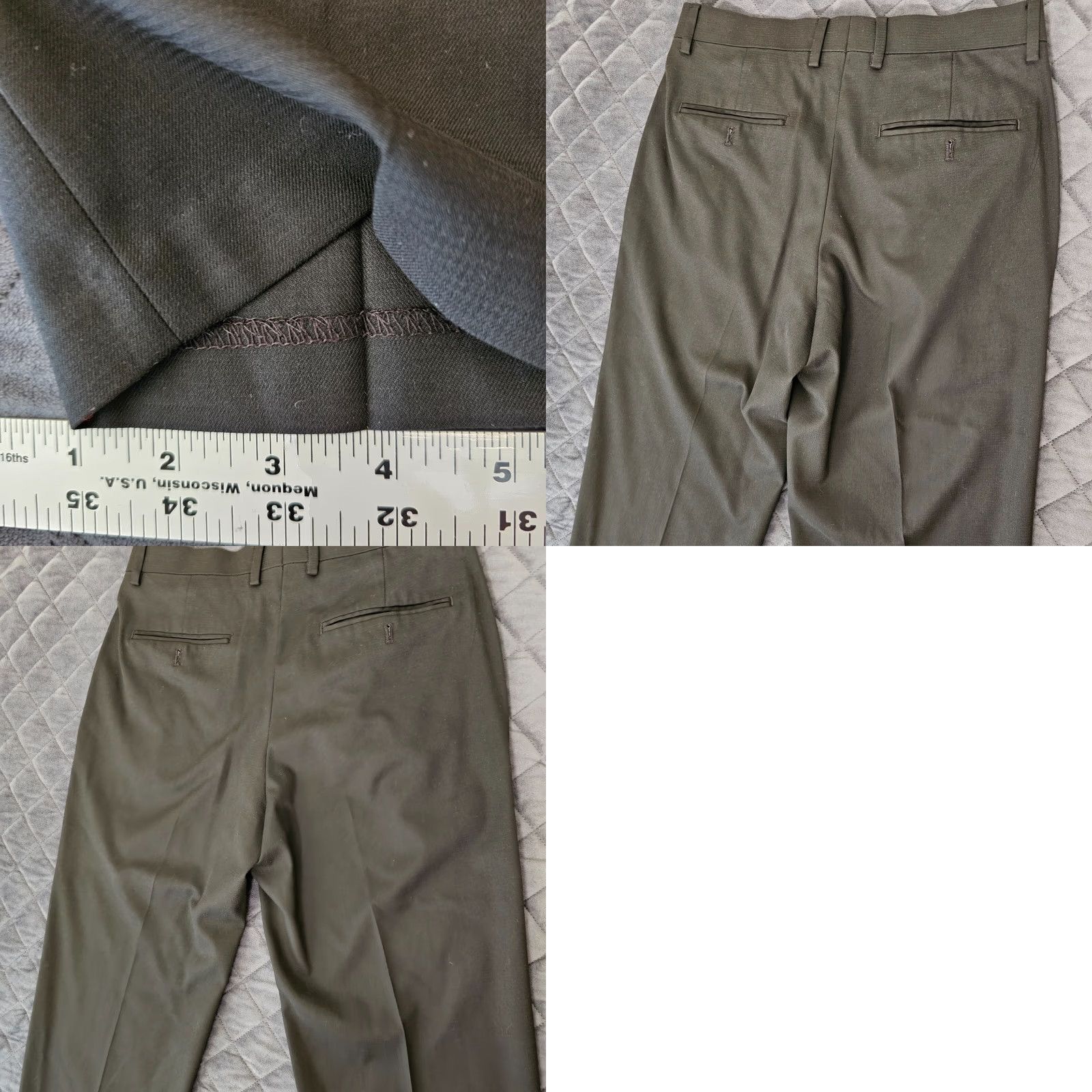 Haggar Haggar Dress Pants Men's 30x32 Black Regular Straight Zip Button Hook & Loop Travel Performance Size US 30 / EU 46 - 8 Thumbnail