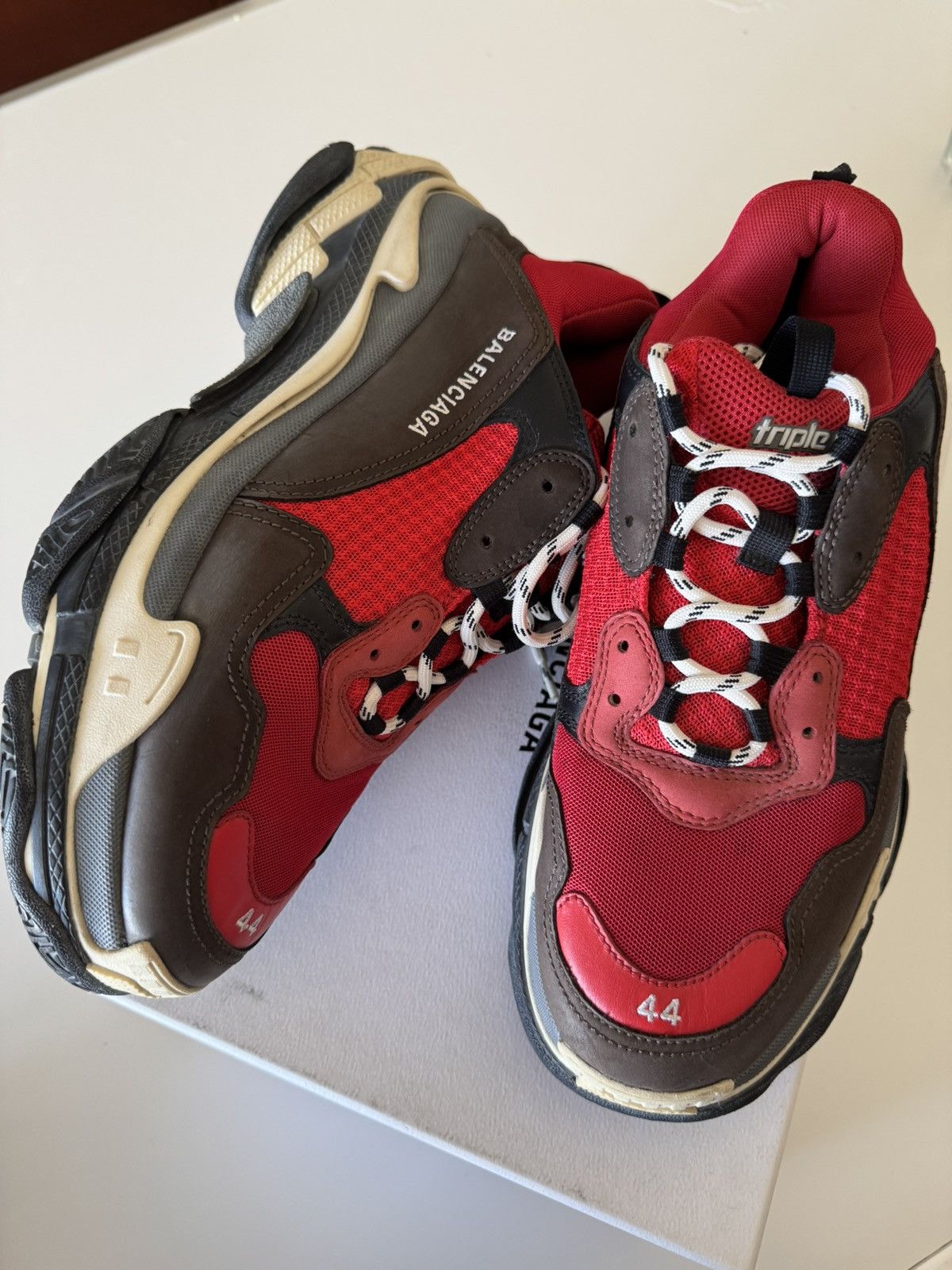 Balenciaga Balenciaga Triple-S Sneakers in Red Size US 11 / EU 44 - 7 Thumbnail