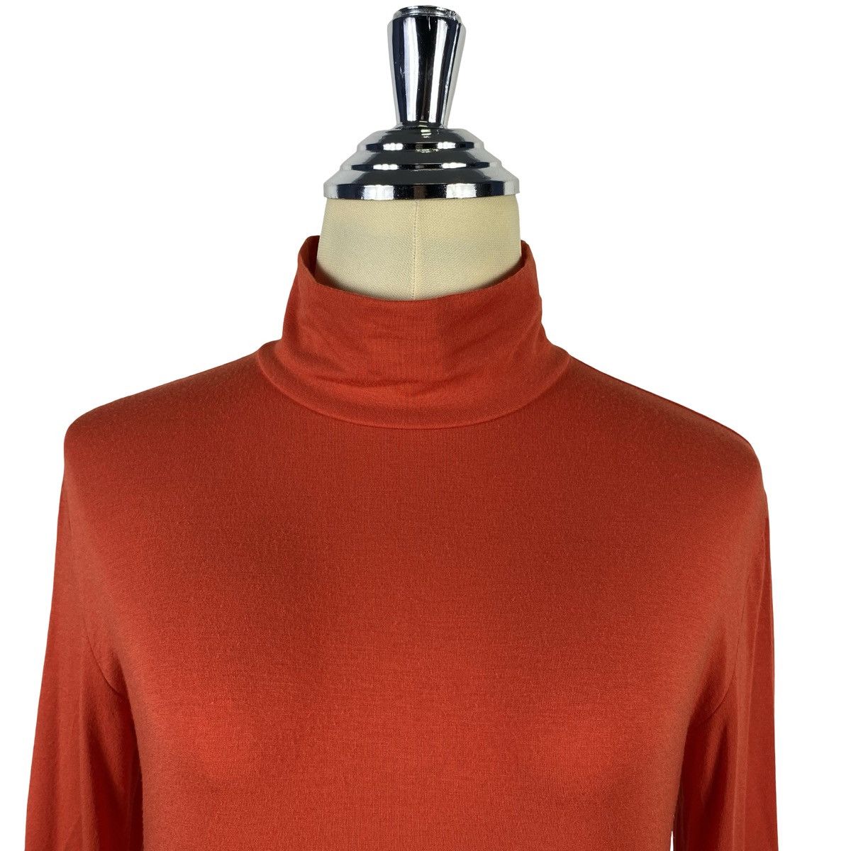 Issey Miyake Issey Miyake FETE Long Sleeve Orange Turtleneck Size L / US 10 / IT 46 - 3 Thumbnail