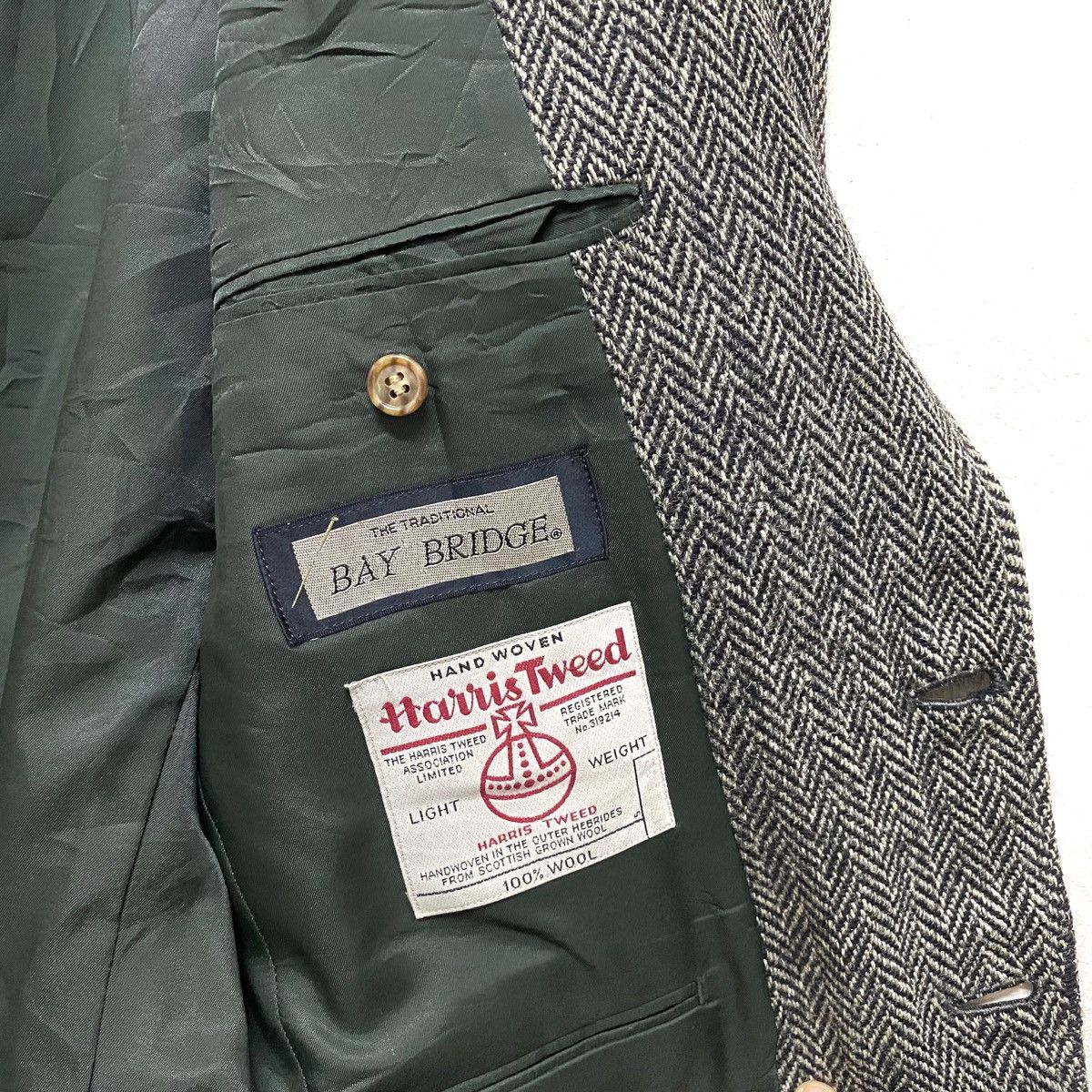Harris Tweed Vintage Harris Tweed Wool Jacket Harringbone Hand Woven Size 42L - 7 Thumbnail