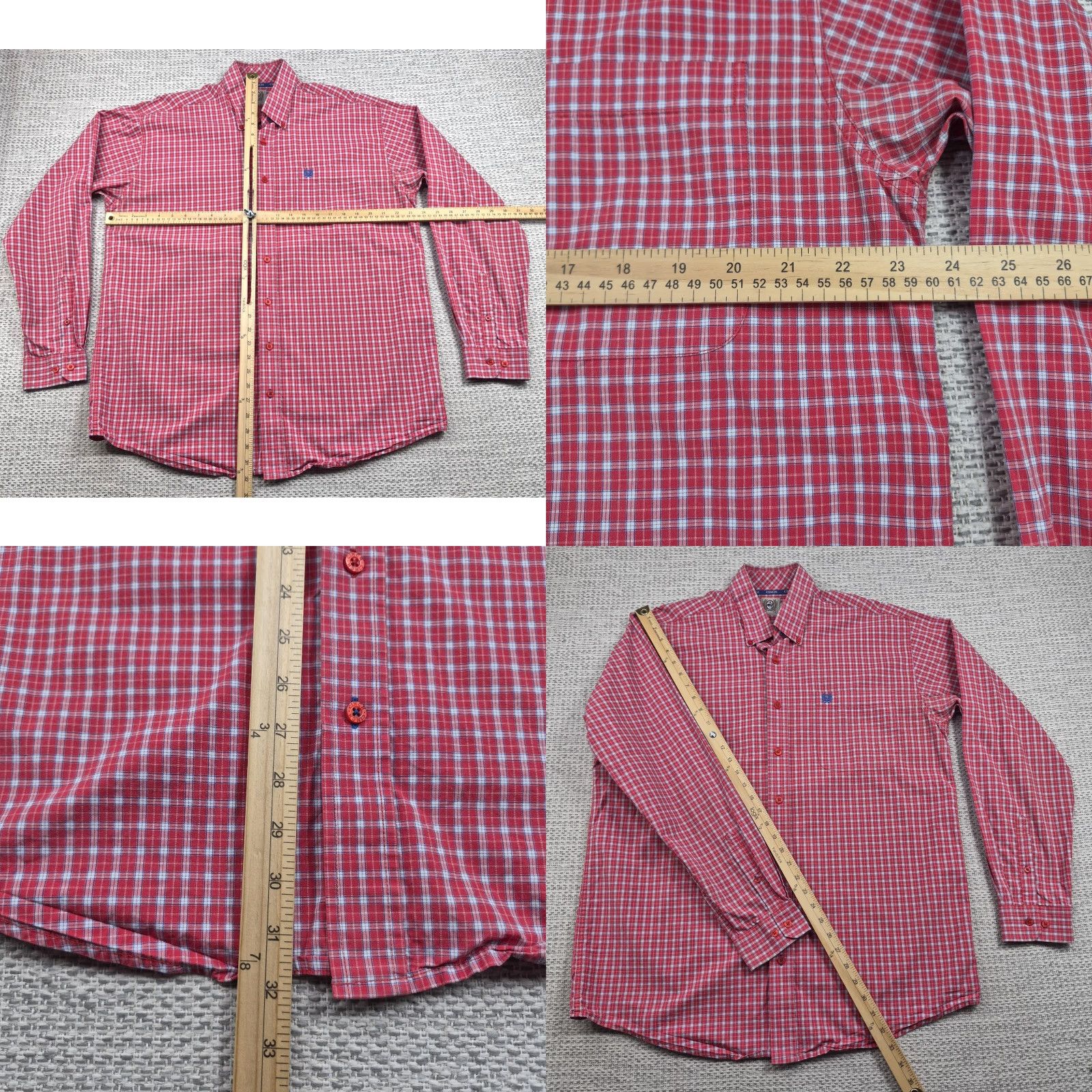 Vintage Cinch Shirt Mens Medium Red Plaid Long Sleeve Button-Up Western Casual Cowboy Shirt Size US M / EU 48-50 / 2 - 8 Thumbnail