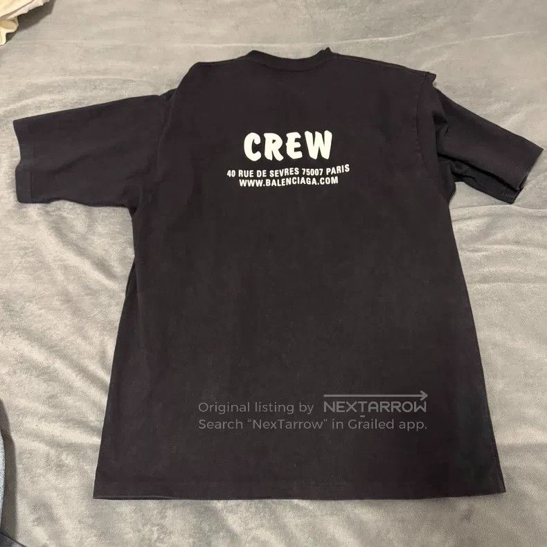 Balenciaga Balenciaga Crew Short-Sleeve + Letter Printed Crewneck Sho Size US M / EU 48-50 / 2 - 5 Thumbnail
