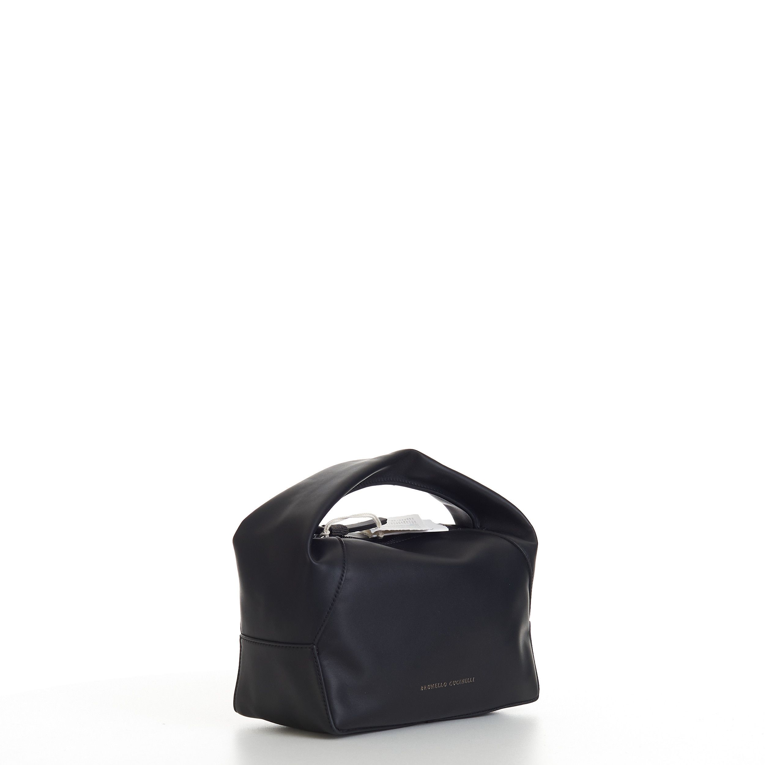 Brunello Cucinelli BC Duo Small Hobo Bag In Black Calfskin Leather Size ONE SIZE - 7 Thumbnail