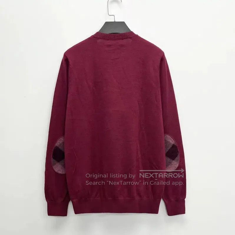 Burberry Burberry Purple Wool Horse Check Knit Sweater. Size L / US 10 / IT 46 - 2 Thumbnail