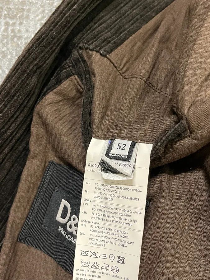 Dolce & Gabbana 2000s Dolce & Gabbana Brown Corduroy Puffer Double Layer Jacket Size 44R - 10 Thumbnail