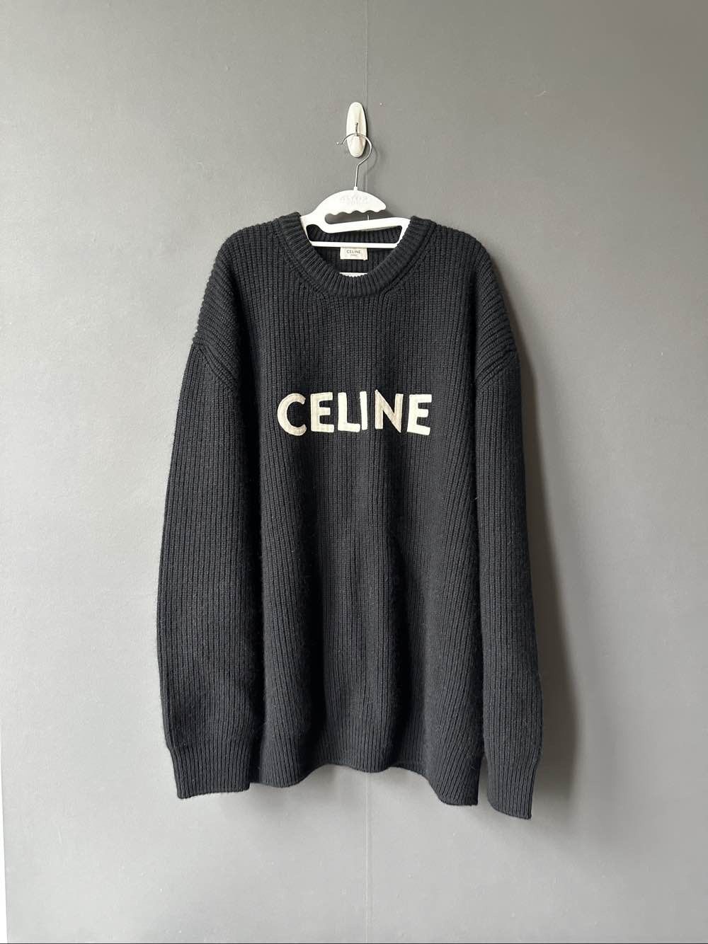 Celine Celine Logo Embroidered Sweater Size XL Size US XL / EU 56 / 4 - 1 Thumbnail