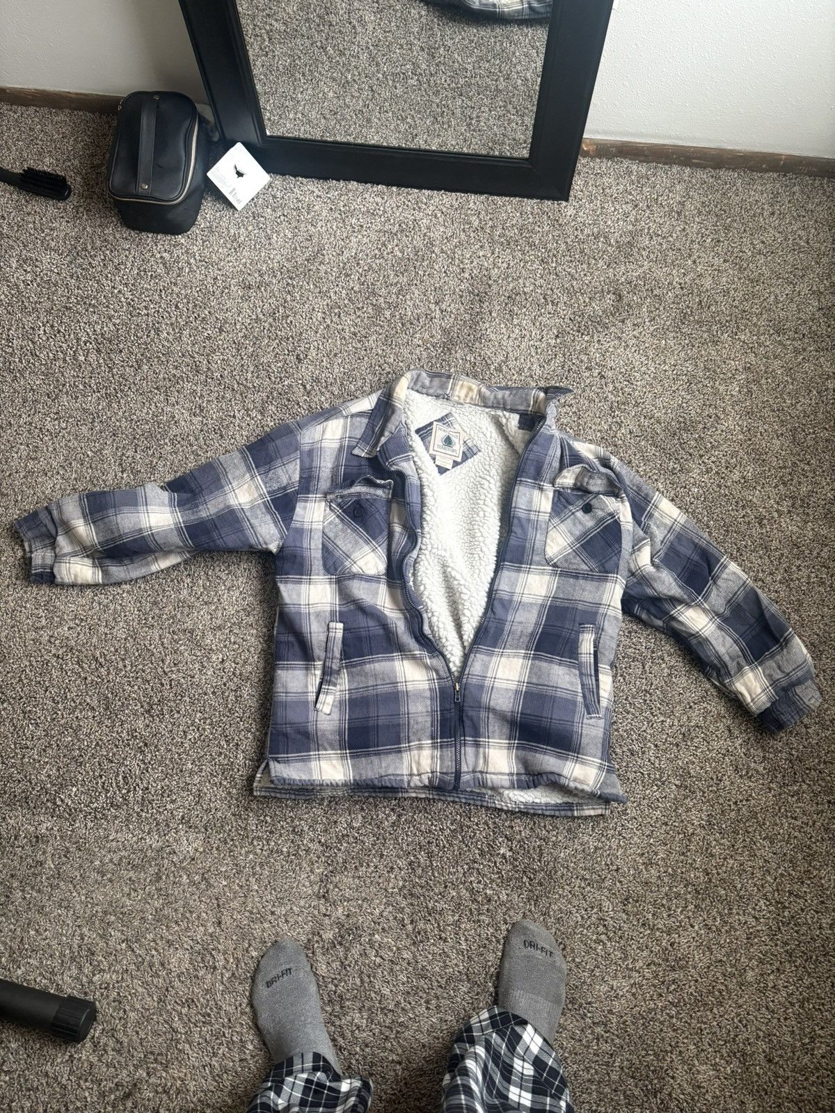 Northwest Territory Heavy wool plaid sherpa jacket Size US L / EU 52-54 / 3 - 1 Thumbnail