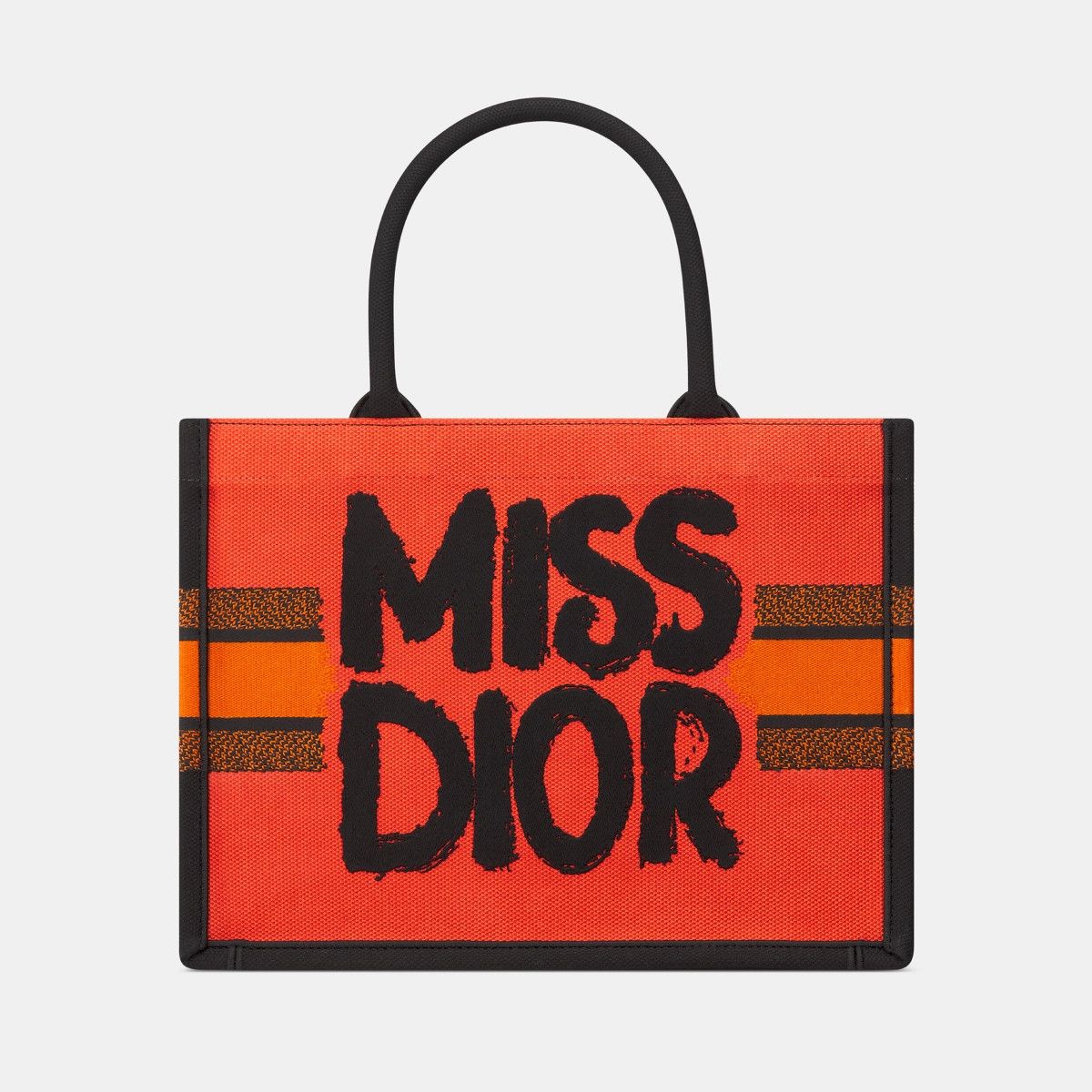 Dior o1bcso1str0226 Size:OS/Book Tote Fab/Embroi in Orange/Black Size ONE SIZE - 4 Thumbnail