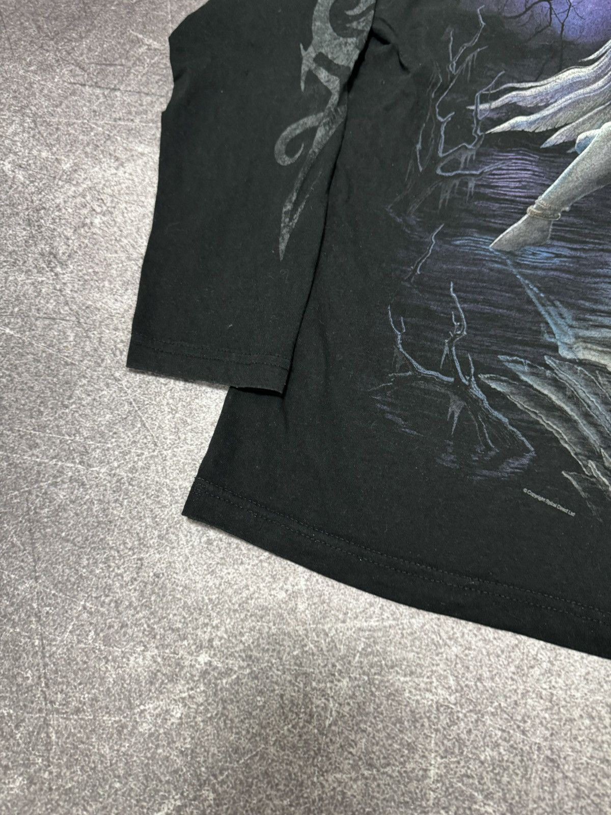 Vintage Vintage 90s Skull Longsleeve Spiral Y2K Affliction Style Size US L / EU 52-54 / 3 - 7 Thumbnail