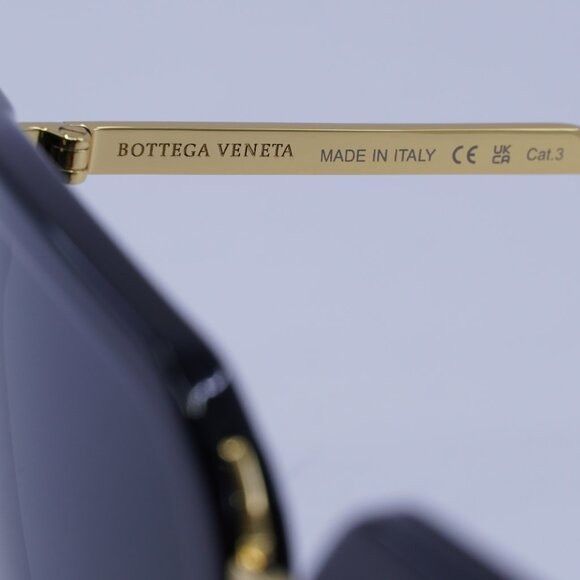 Bottega Veneta Bottega Veneta BV1083SA 001 Sunglasses Black/Gold Square Fra Size ONE SIZE - 6 Thumbnail