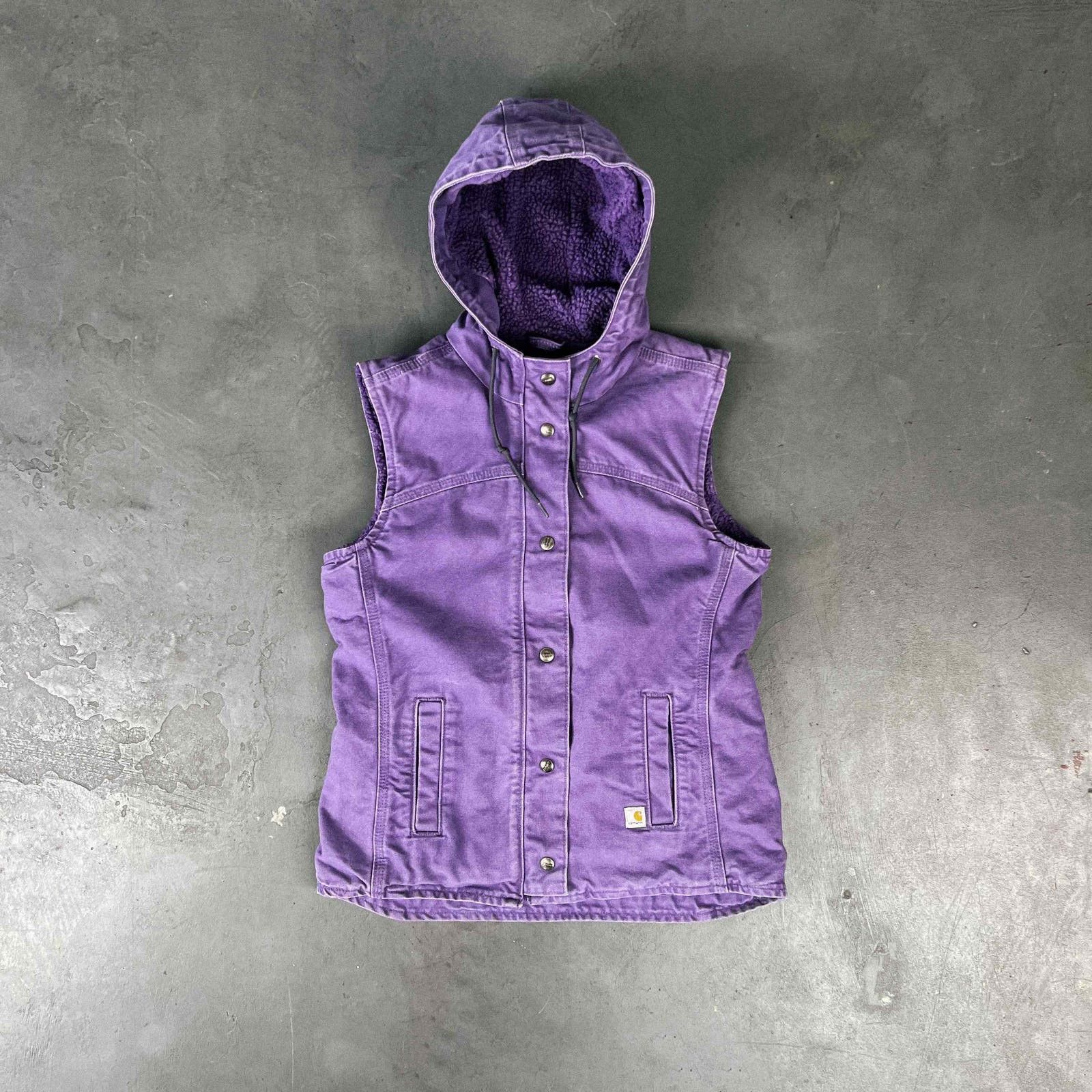 image of 90’S Carhartt Purple Faded Carpenter Vest, Women's (Size Small)