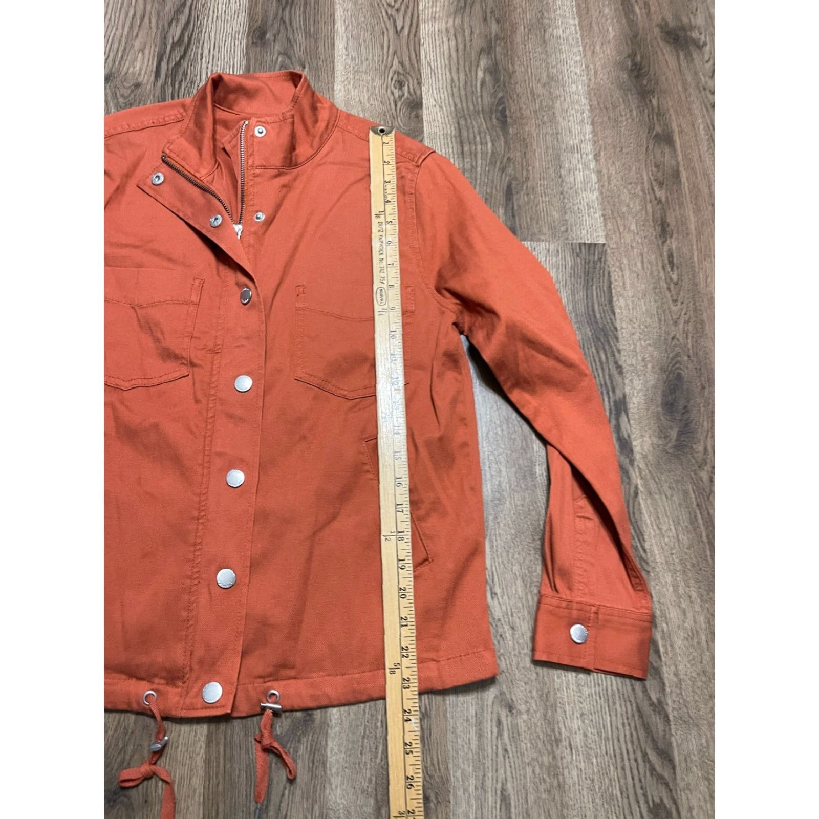 Vintage Liverpool Jacket Women's Small Orange Full Zip Chest Pockets Jacket, Regular, Fall Spring Summer, Liverpool Jeans Womens, Basic Jacket Size S / US 4 / IT 40 - 7 Thumbnail