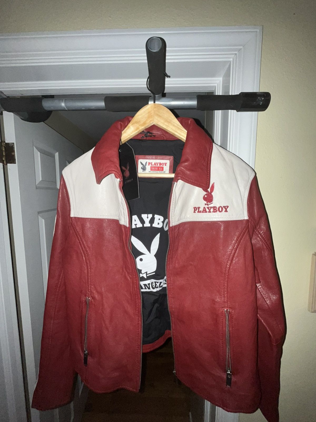 Playboy Playboy Kristen Women’s Red Leather Jacket Size XL / US 12-14 / IT 48-50 - 1 Thumbnail