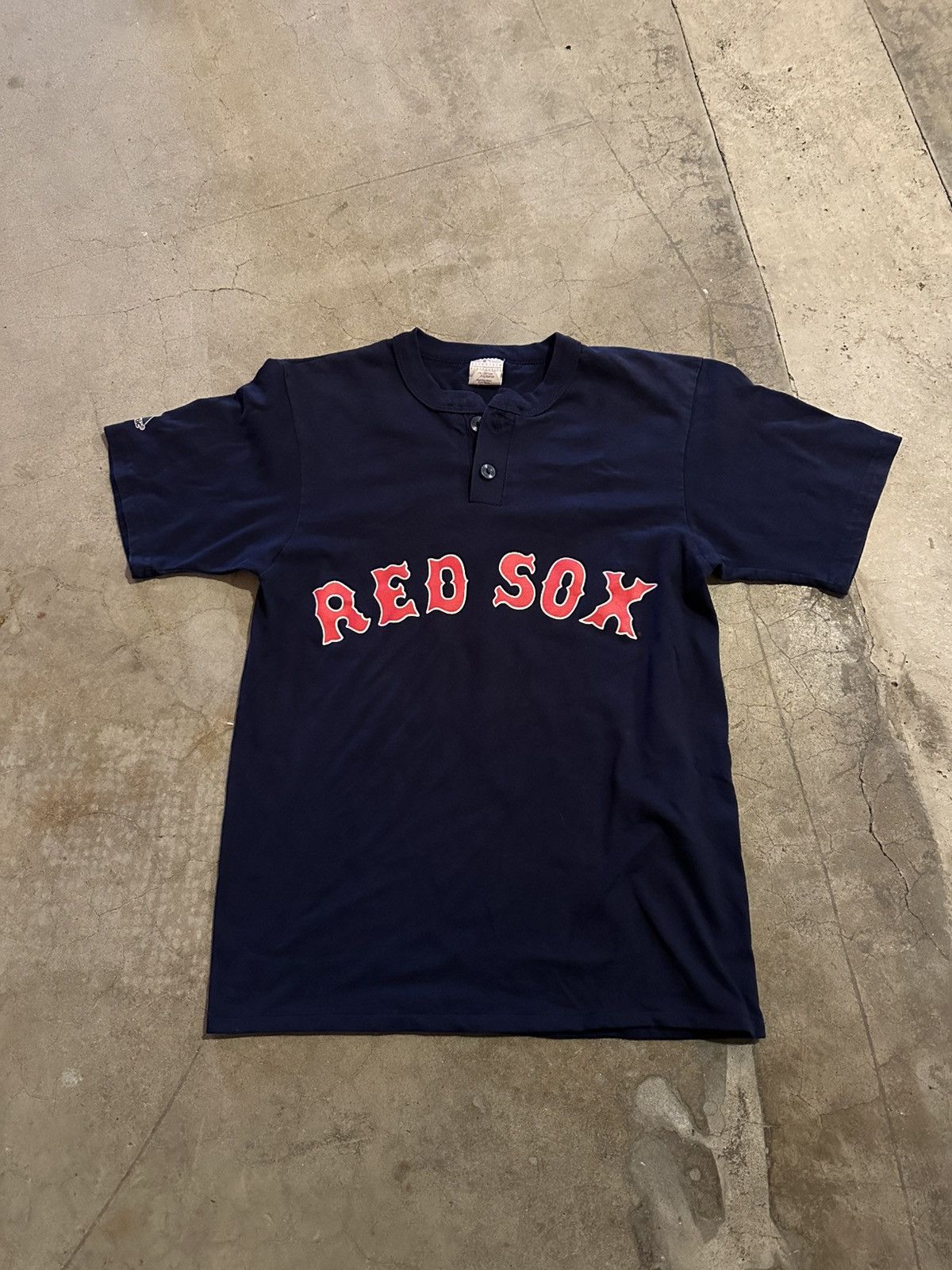 MLB Vintage 80s red sox button tee Sodexho number 2 rare Size US S / EU 44-46 / 1 - 1 Thumbnail