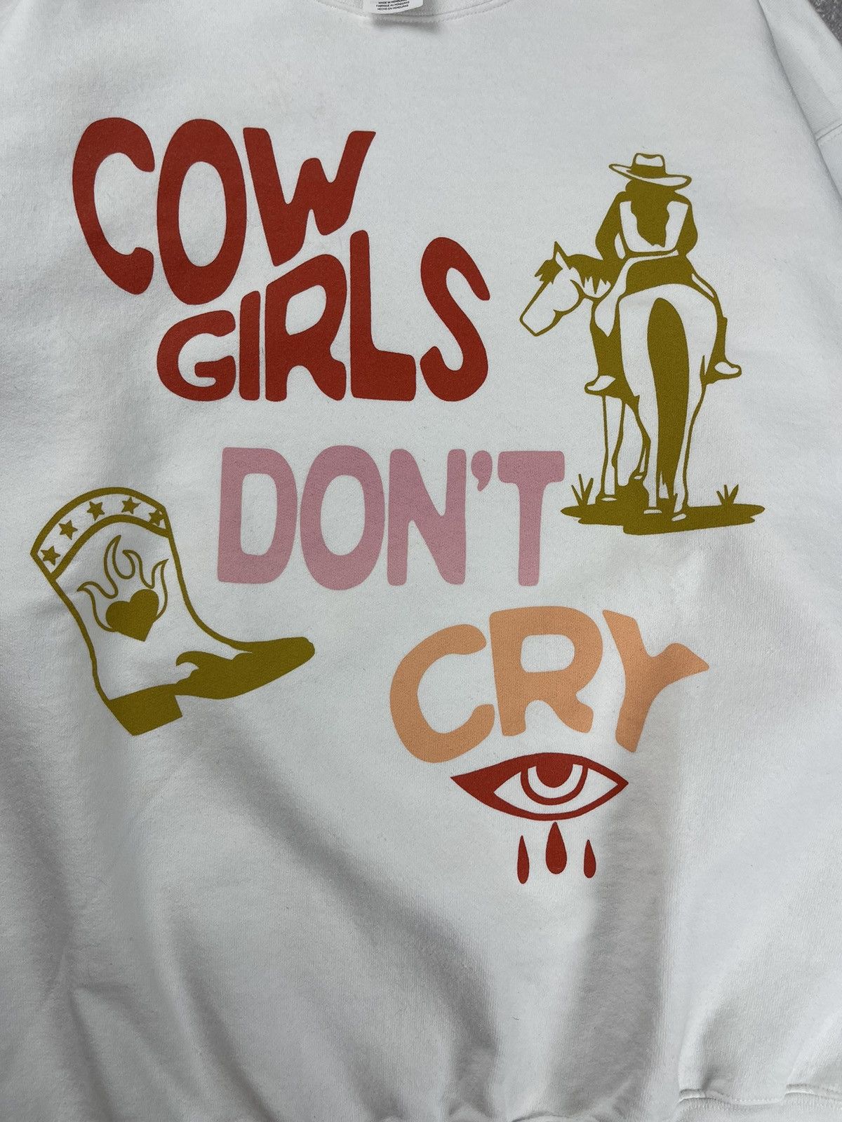 Vintage Vintage Cow Girls Don’t Cry Humor Sweatshirt Size M Size US M / EU 48-50 / 2 - 5 Thumbnail