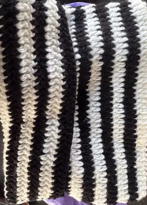 Other Retro y2k unisex cat ear striped beanie hat Size ONE SIZE - 2 Thumbnail