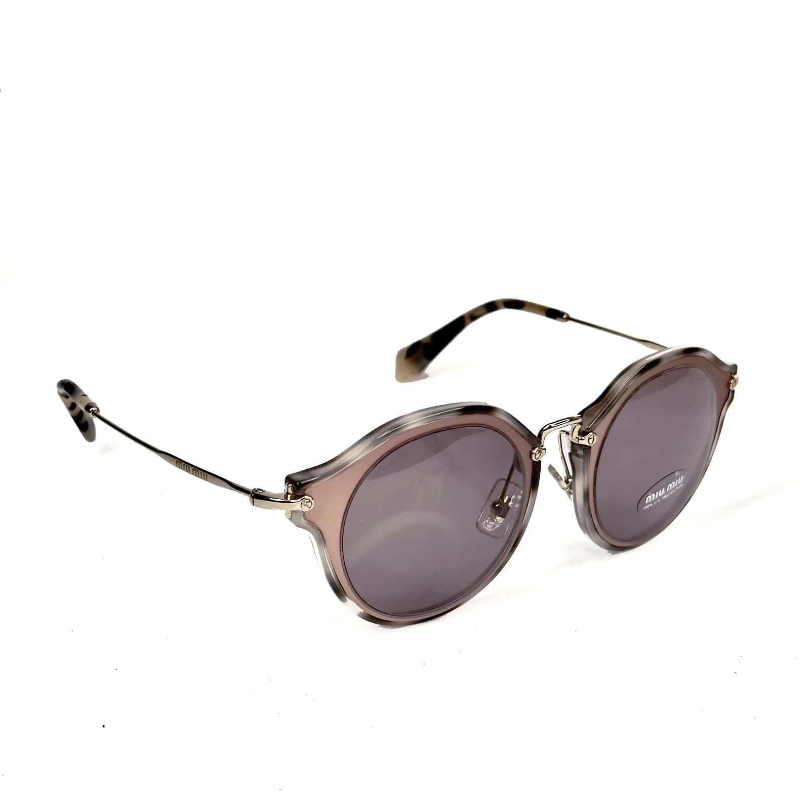 Miu Miu MIU MIU MU51SS NOIR 51S Sand Havana Rose Gold Sunglasses Size ONE SIZE - 5 Thumbnail