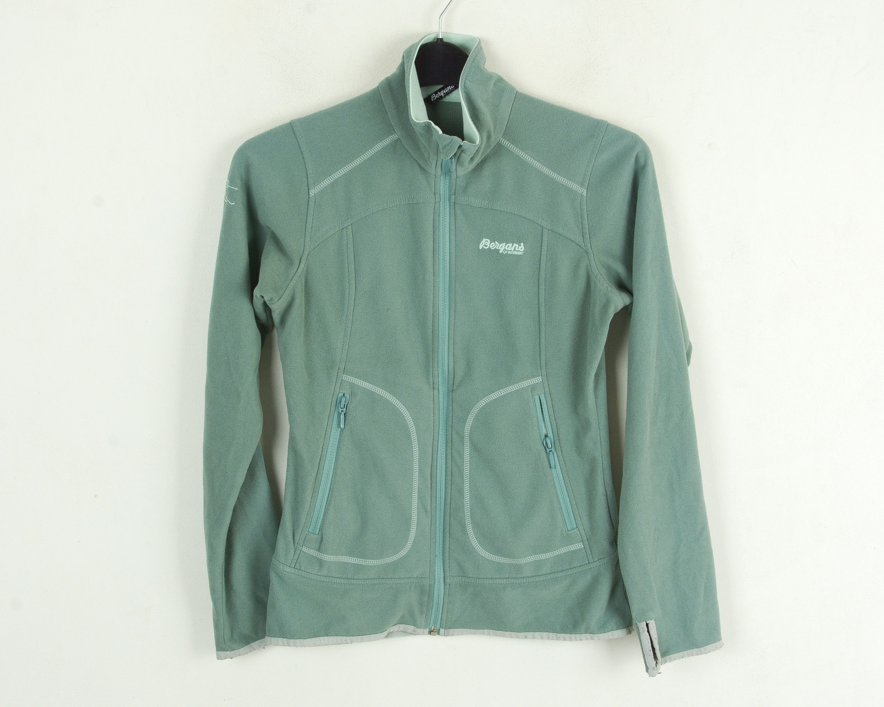 Designer BERGANS OF NORWAY Women S Fleece Jumper Green Zip Up Jacket Size S / US 4 / IT 40 - 1 Thumbnail