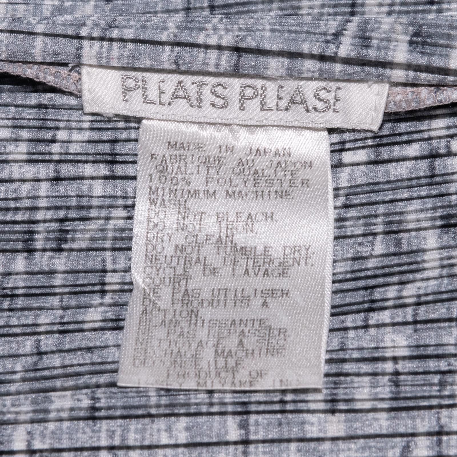 Issey Miyake × Pleats Please Issey Miyake Issey Miyake Pleats Please SS1990 Gray Pleated Polo Size M / US 6-8 / IT 42-44 - 3 Thumbnail