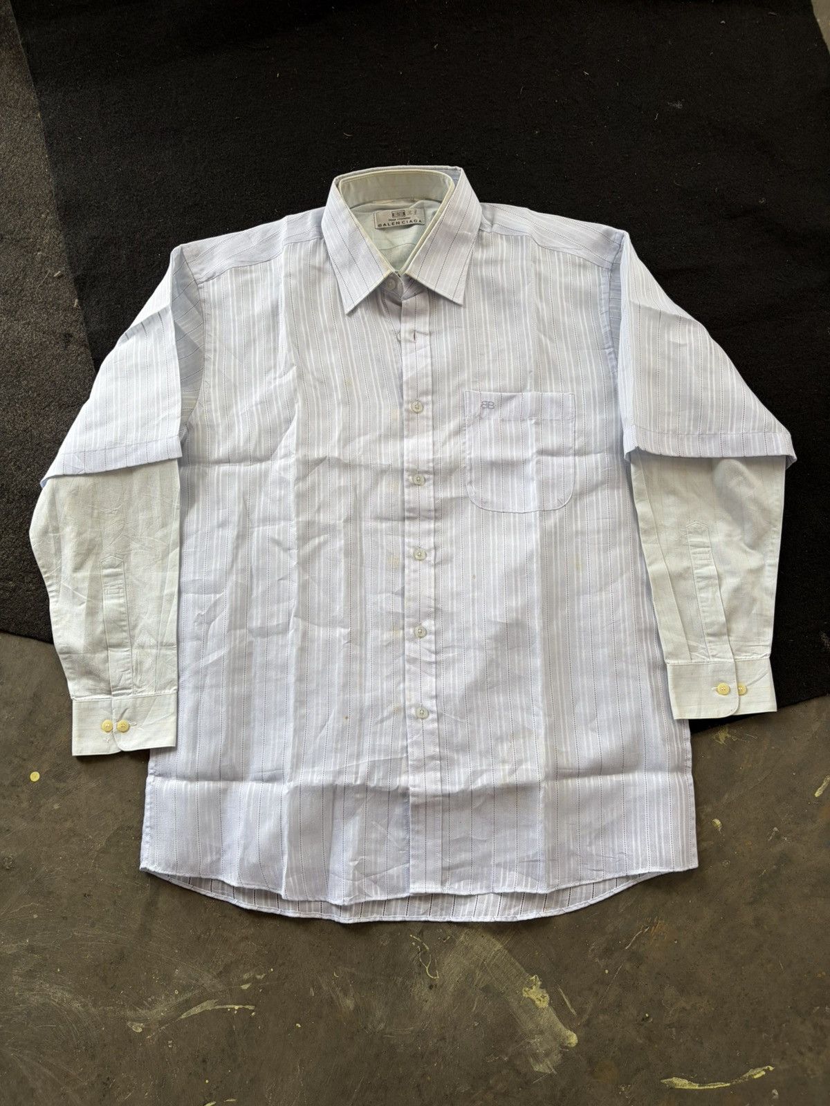 Balenciaga Balenciaga double layered vintage shirt button Size US XL / EU 56 / 4 - 2 Thumbnail
