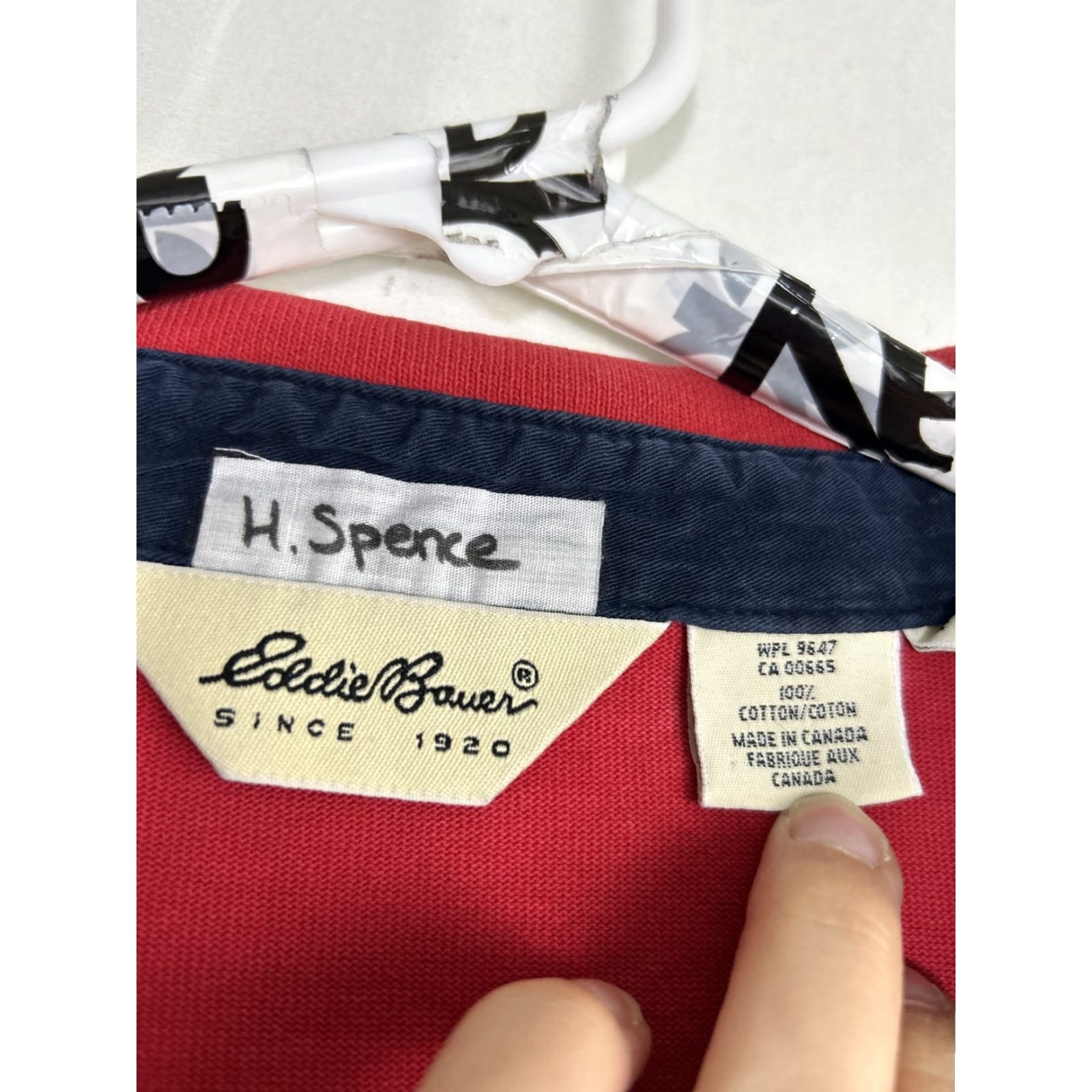 Eddie Bauer VINTAGE Eddie Bauer Polo Rugby Shirt XLT Long Sleeve Men Red Pocket Canada Size US XL / EU 56 / 4 - 7 Thumbnail