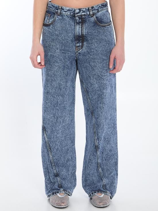 Alaia ALAIA Women Denim Pants AA9P1161T535A BLUE Size 26" / US 2 / IT 38 - 1 Thumbnail