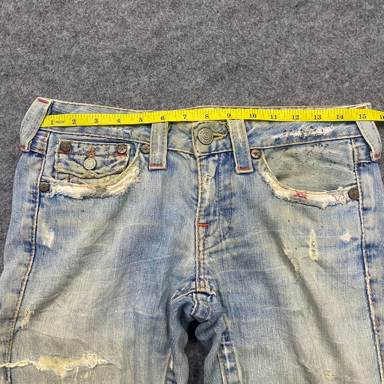 True Religion 💥Flare💥Vintage True Religion Distressed Denim Size US 30 / EU 46 - 3 Thumbnail