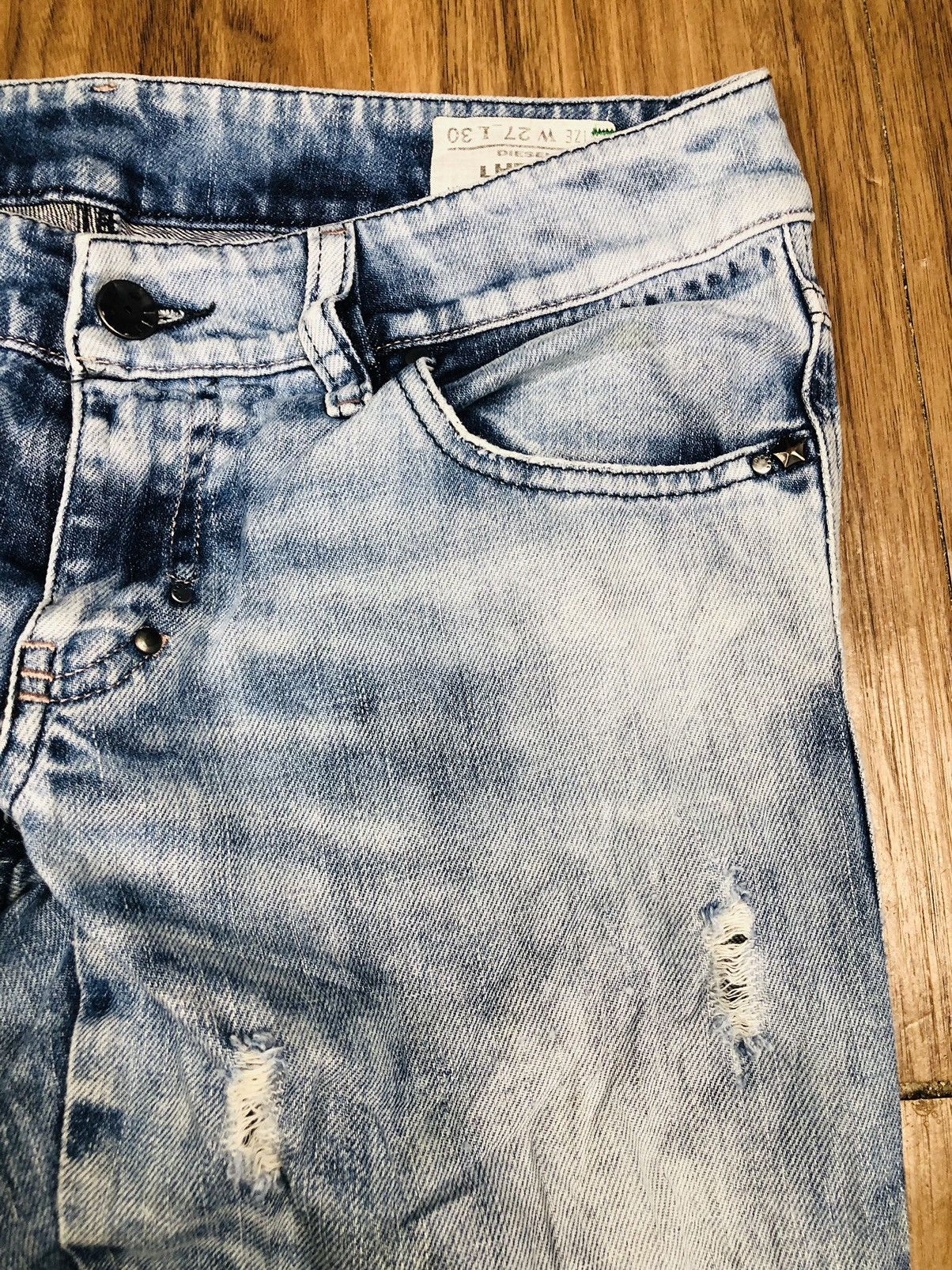 Diesel Diesel Industry Distress Jeans (35) Size US 27 - 10 Thumbnail