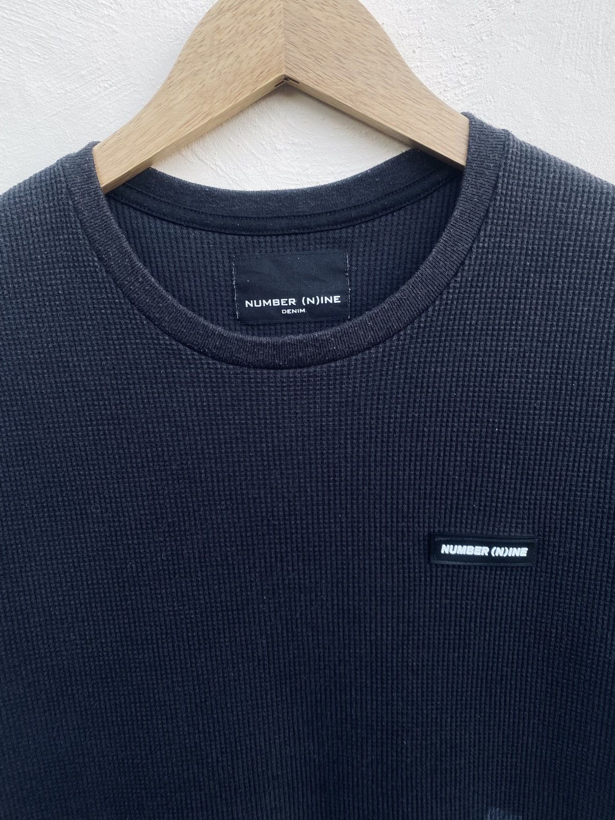 Number (N)ine Number Nine Thermal Waffle Black Logo Tee Size US S / EU 44-46 / 1 - 2 Thumbnail