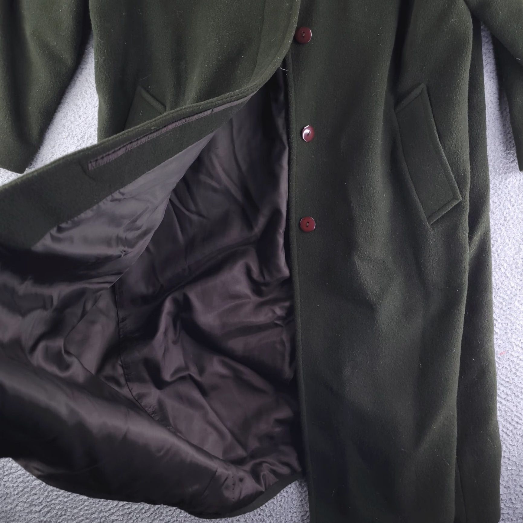 Preston & York Preston York Coat Womens 20W Dark Olive Green Wool Long Trench Overcoat Size 3XL / US 20-22 - 3 Thumbnail