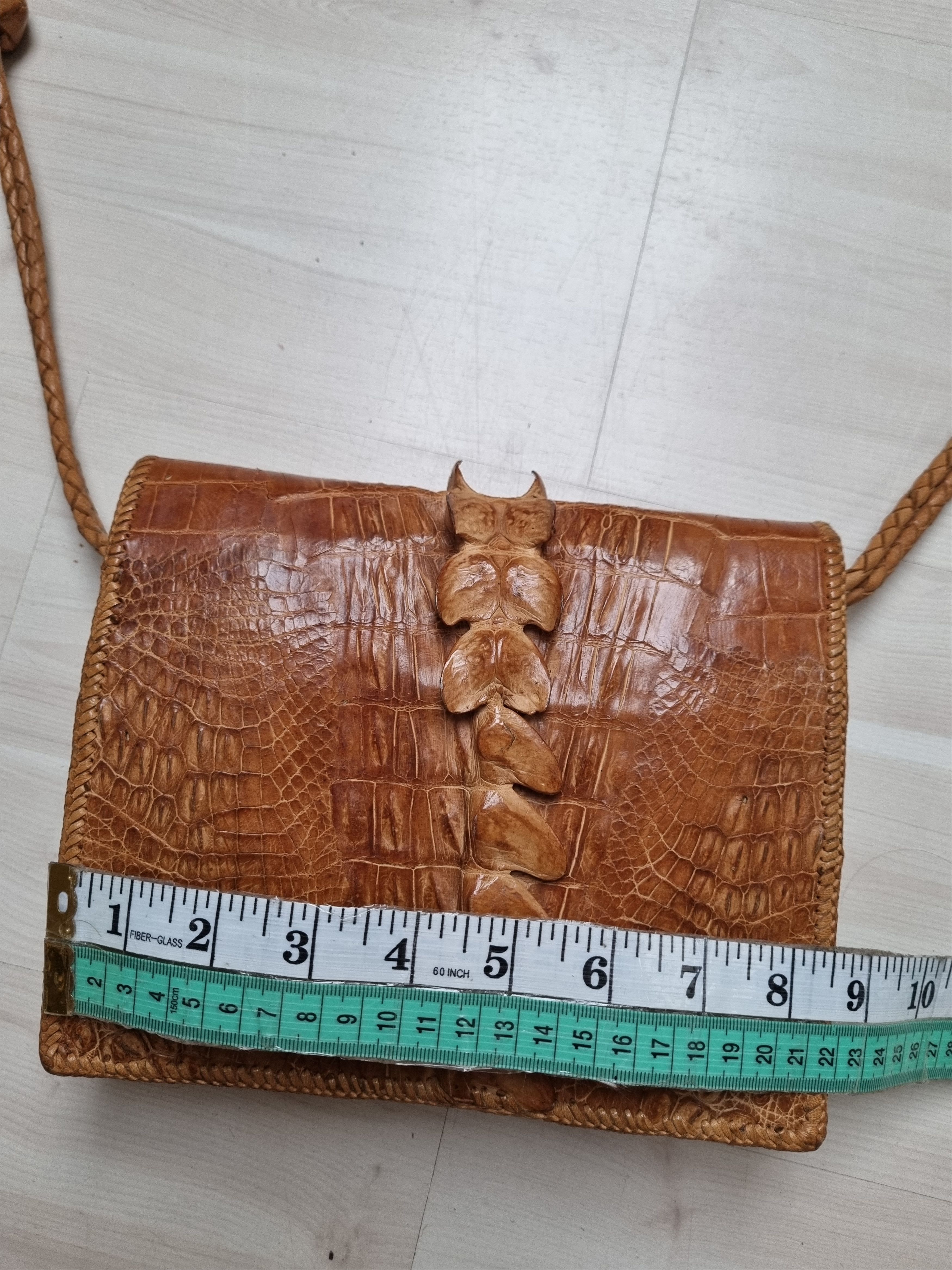 Handmade Vintage Genuine Alligator Shoulder Purse Clutch crocodile Size ONE SIZE - 17 Thumbnail