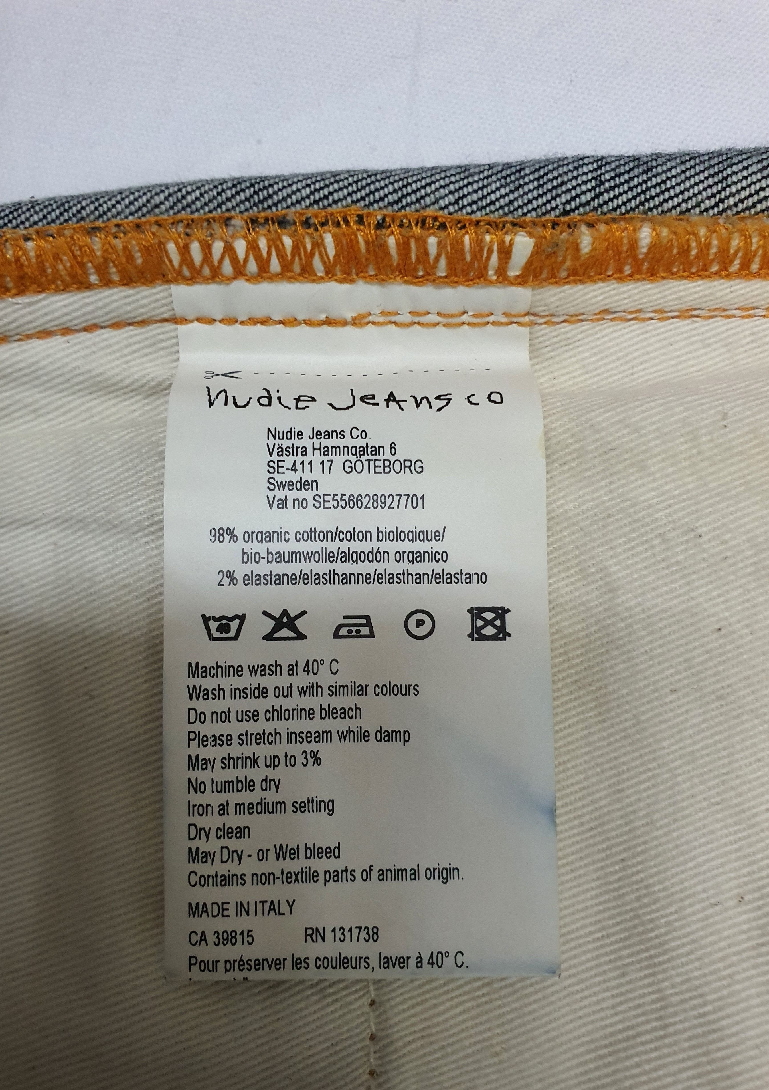 Nudie Jeans Waist 30" Nudie Jeans Thin Finn Dry Twill Stretchable Denim. Size US 30 / EU 46 - 16 Thumbnail