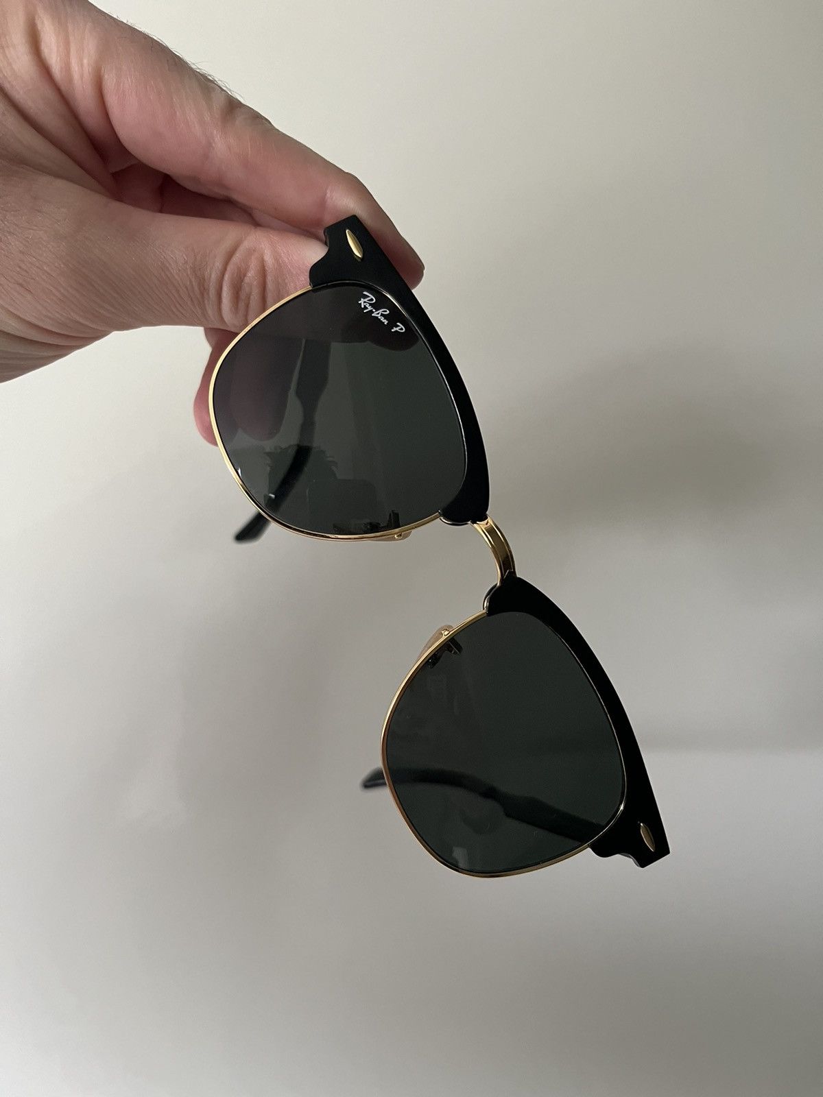 RayBan Black / Gold Clubmaster Sunglasses Size ONE SIZE - 10 Thumbnail